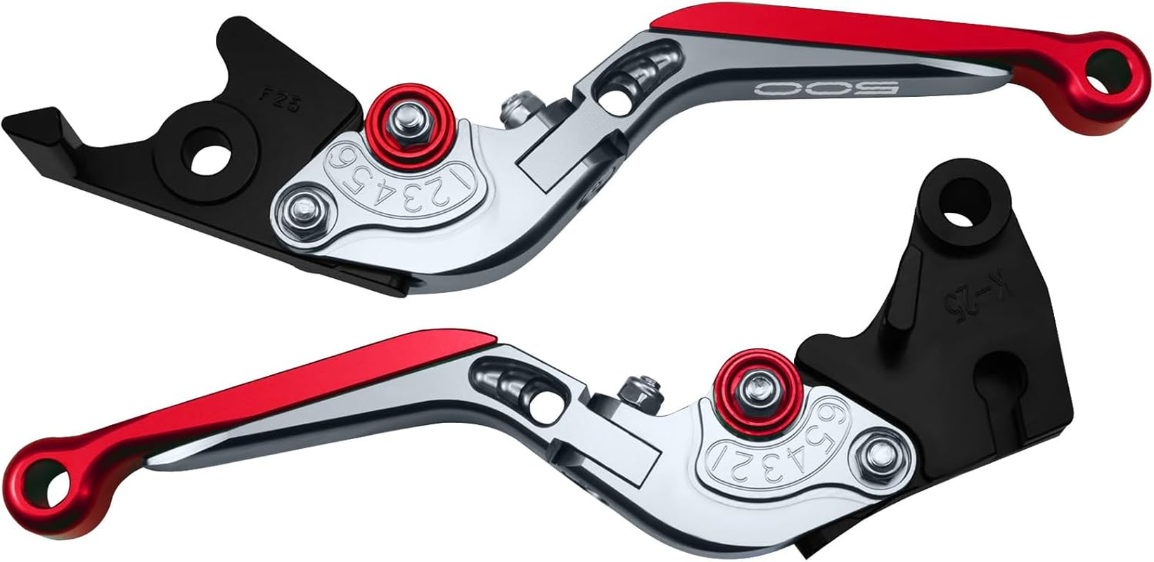 XIDAODIT for Kawasaki NINJA500 Ninja 500 Z500 Z 500 SE 2024 2025 Motorcycle Clutch Lever Adjustable Handlebars Brake and Clutch Levers Set (Red) image number 2