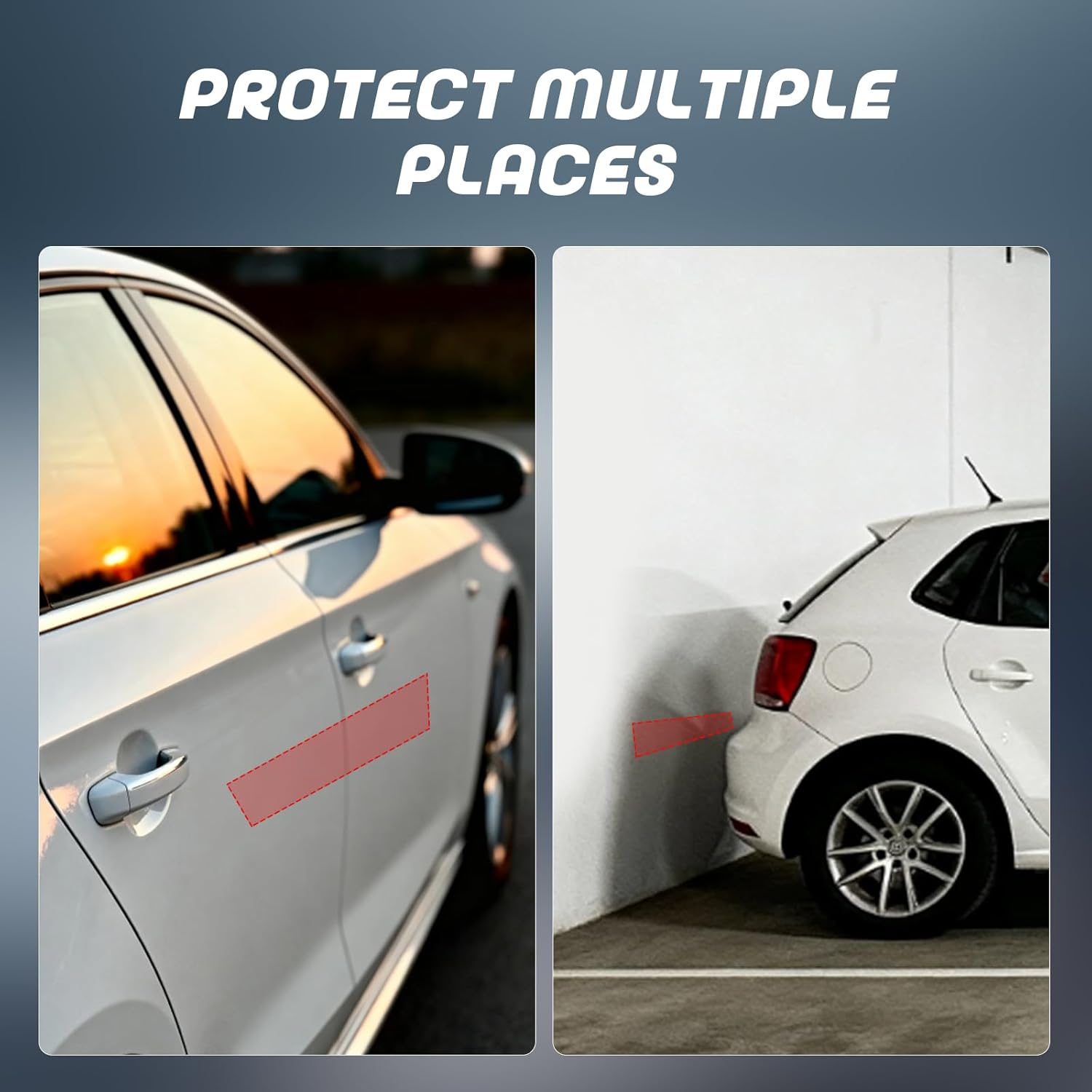 Car Door Dent Protectors Compatible with Steel or Aluminum Door-Removable Protector Made with PU Leather and Built in Magnets and Suction Cups Suitable for All Types of Frame (1, Black)