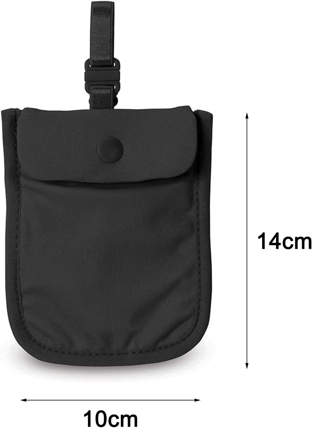 Travel Bra Purse for Women, Bra Bag, Undercover Hidden Bra Purse, Anti-Theft Bra Wallet with Adjustable Elastic Band, Hidden Stash Pocket Purse for Travel and Sports, Black, / image number 1