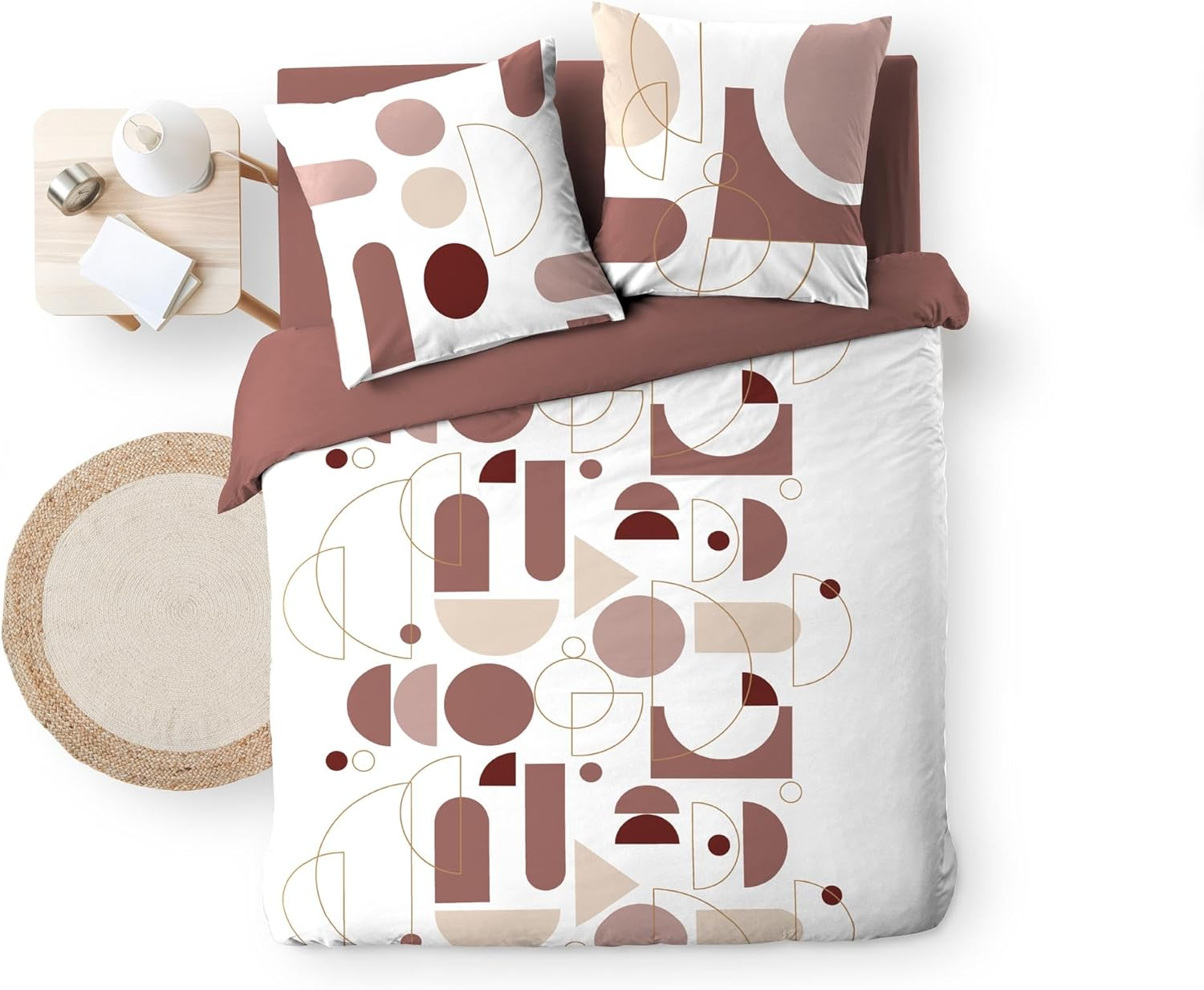 Douceur D'Int&eacute;rieur, 3 Piece Bedding Set (260 X 240 Cm) Chilipop Pink 100% Cotton image number 6