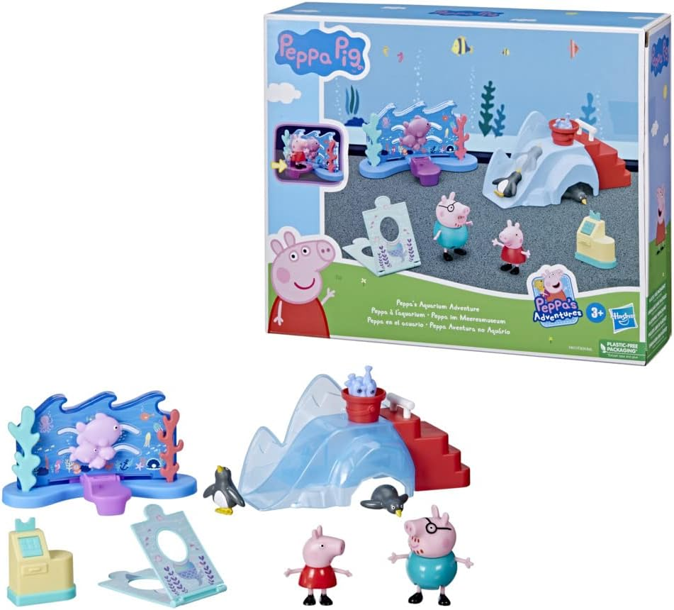 Peppa Pig Peppa&rsquo;S Adventures Peppa&rsquo;S Aquarium Adventure Playset Preschool Toy: Includes 4 Figures and 8 Accessories; for Ages 3 and Up image number 2