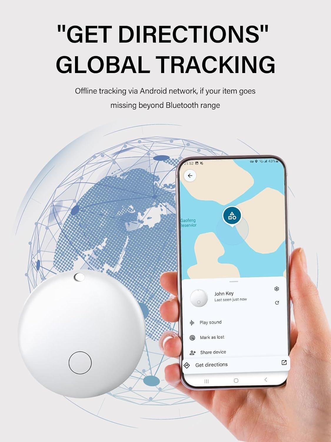 Ixtra Air Tags for Android, Bluetooth Smart Tags for Android (NOT for Ios or Huawei), Luggage Tracker Works with Google Find My Device App, Key Finders Item Locator for Keys, Wallets,Suitcases,Pet image number 5