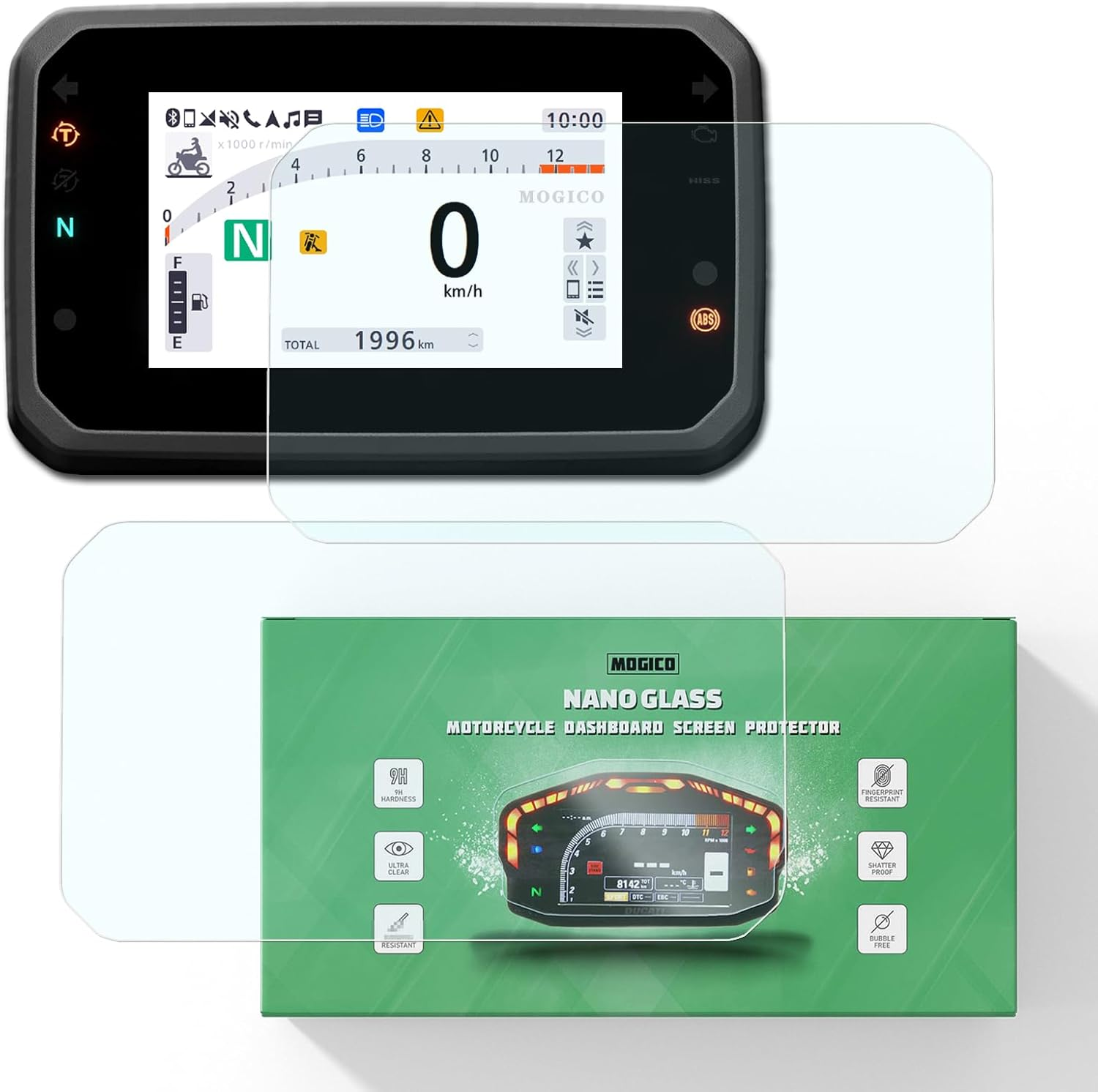 Motorcycle Nano Glass Dashboard Screen Protector for Honda 2024+ CB125R, CB500R, CB650R, CBR650R, Hornet CB500/CB1000/CB750, NX500 (2X Ultra Clear) image number 3