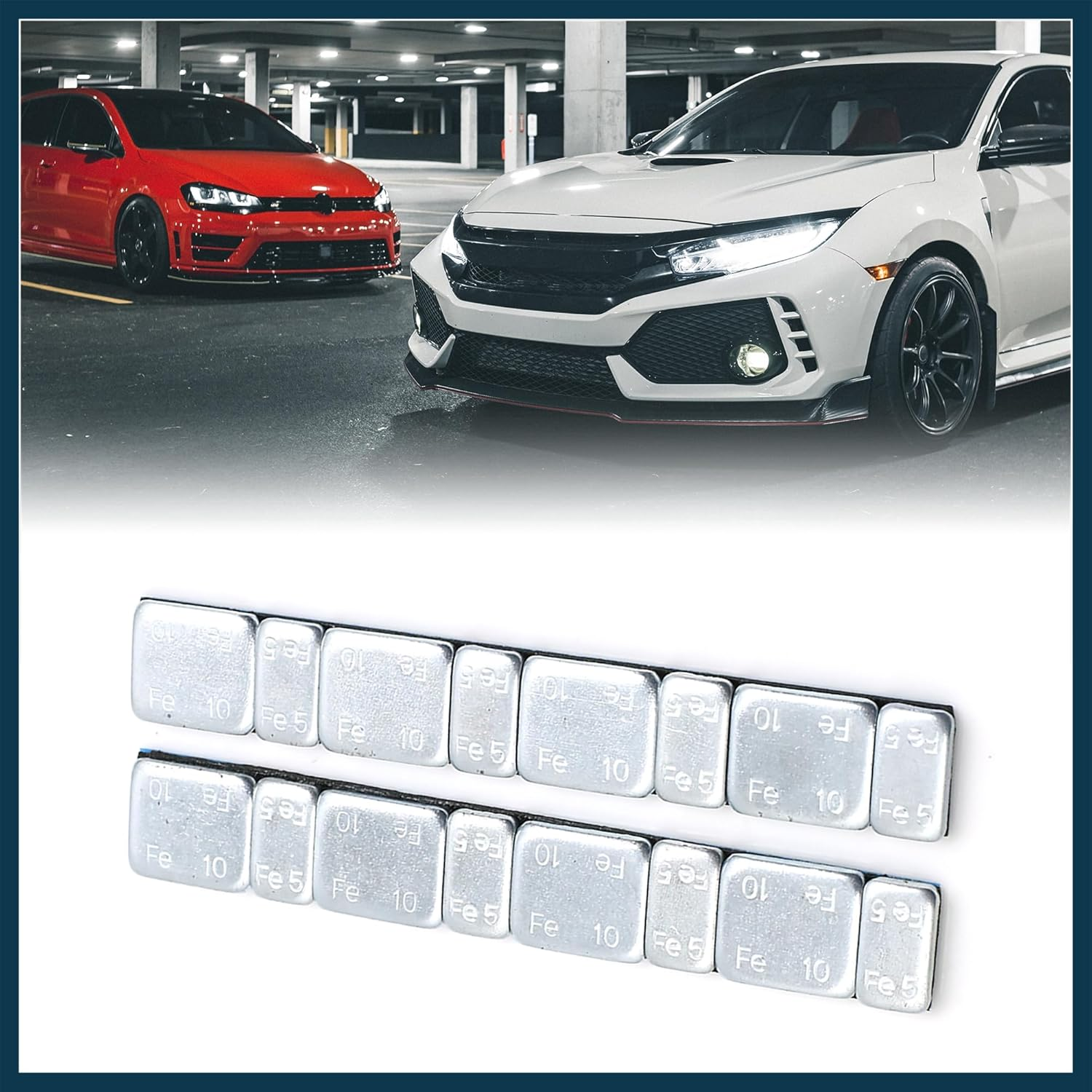 TUCKBOLD 60G 2.1Oz Motorbike Car Wheel Balance Weights 124 X 18Mm 2Pcs Automotive Parts image number 5