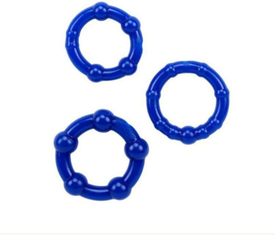 Silicone Soft Ring Set for Men with 3 Different Sizes, Beaded Cock Ring for Delayed Ejaculation, Penis Enhancement Erection Aid Sex Toy (Mix Three Rings) image number 4