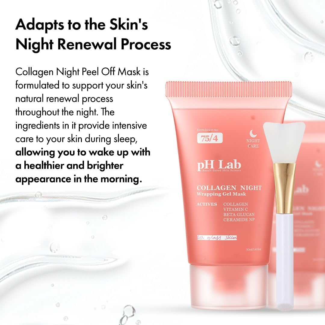 Ph Lab Collagen Night Wrapping Mask, Increases Skin Elasticity, Glass Skin Face Mask for Firming, Hydration and Glowing, 5.41 Fl Oz image number 4