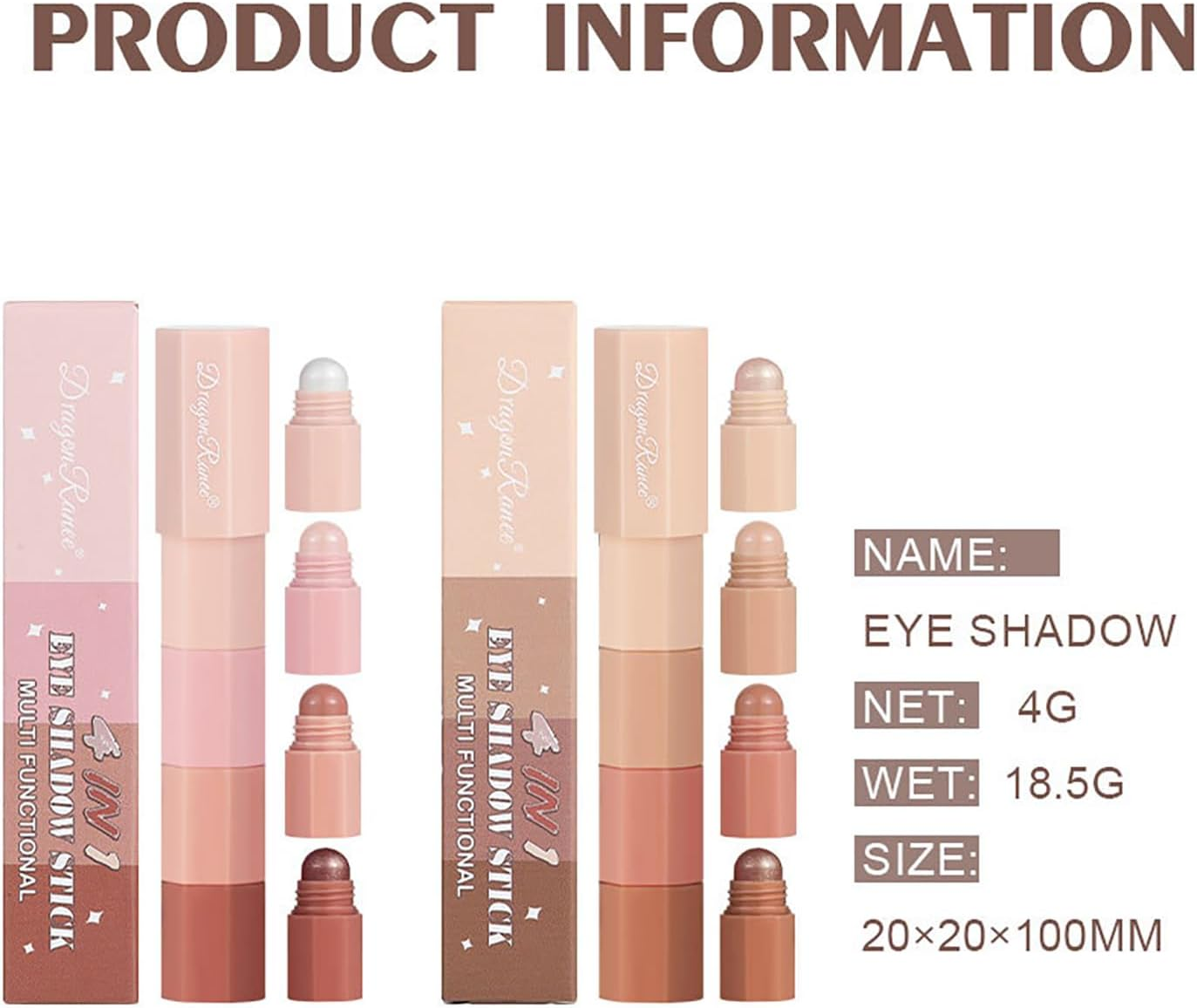 Eyeshadow Stick, 8 Colors Glitter Cream Eyeshadow Stick Set, Waterproof Eye Shadow Pencil, Colorful Eye Shadow Stick Pen Makeup Set, Waterproof & Long Lasting Starter Eyeshadow Stick Sets - 065-8Colors image number 3