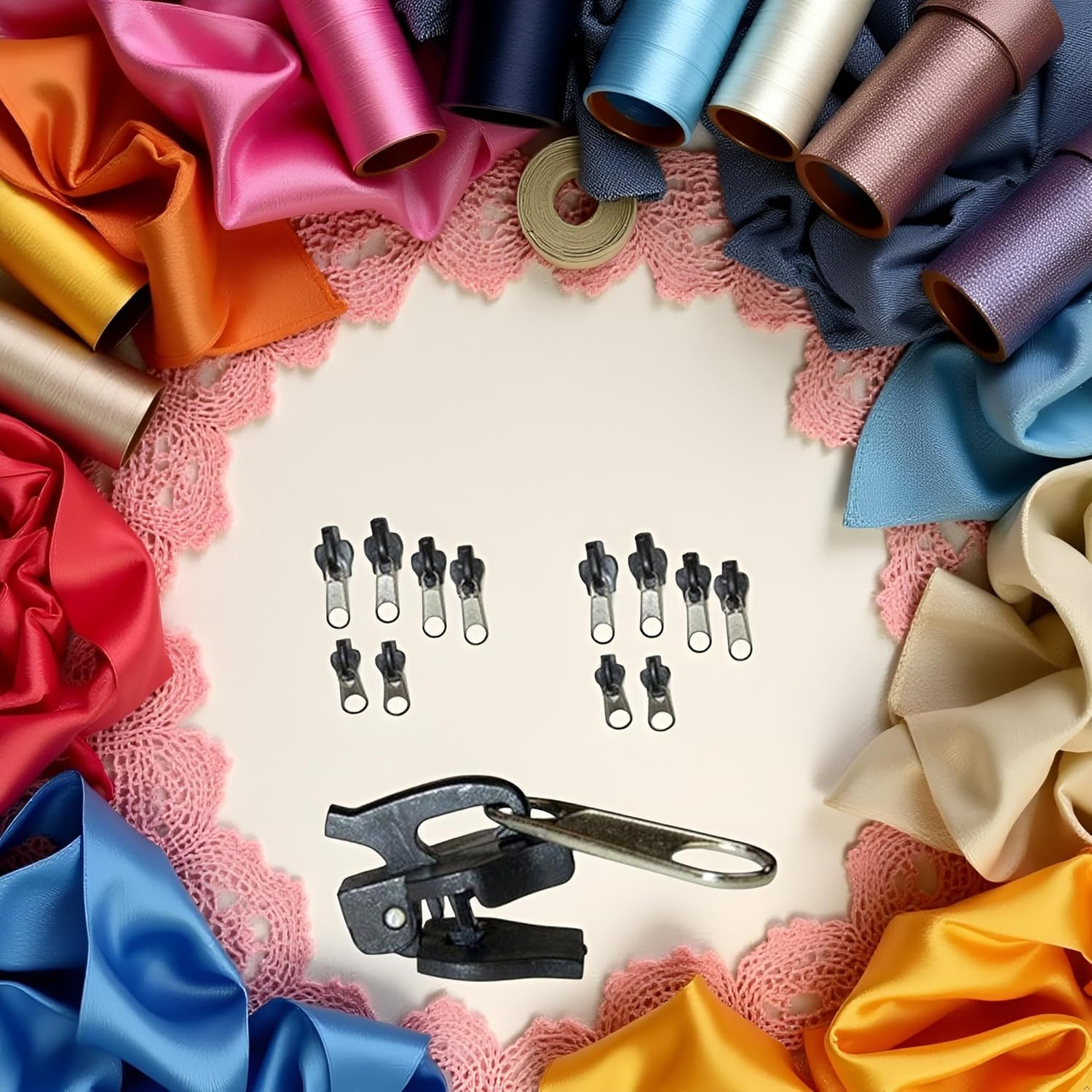 6Pcs Black Universal Instant Fix Zipper Repair Kit Replacement Zip Slider Teeth Rescue Replacement Pack Zippers Durable Design Arts Buckles, Crafts and Sewing Practical and Popular