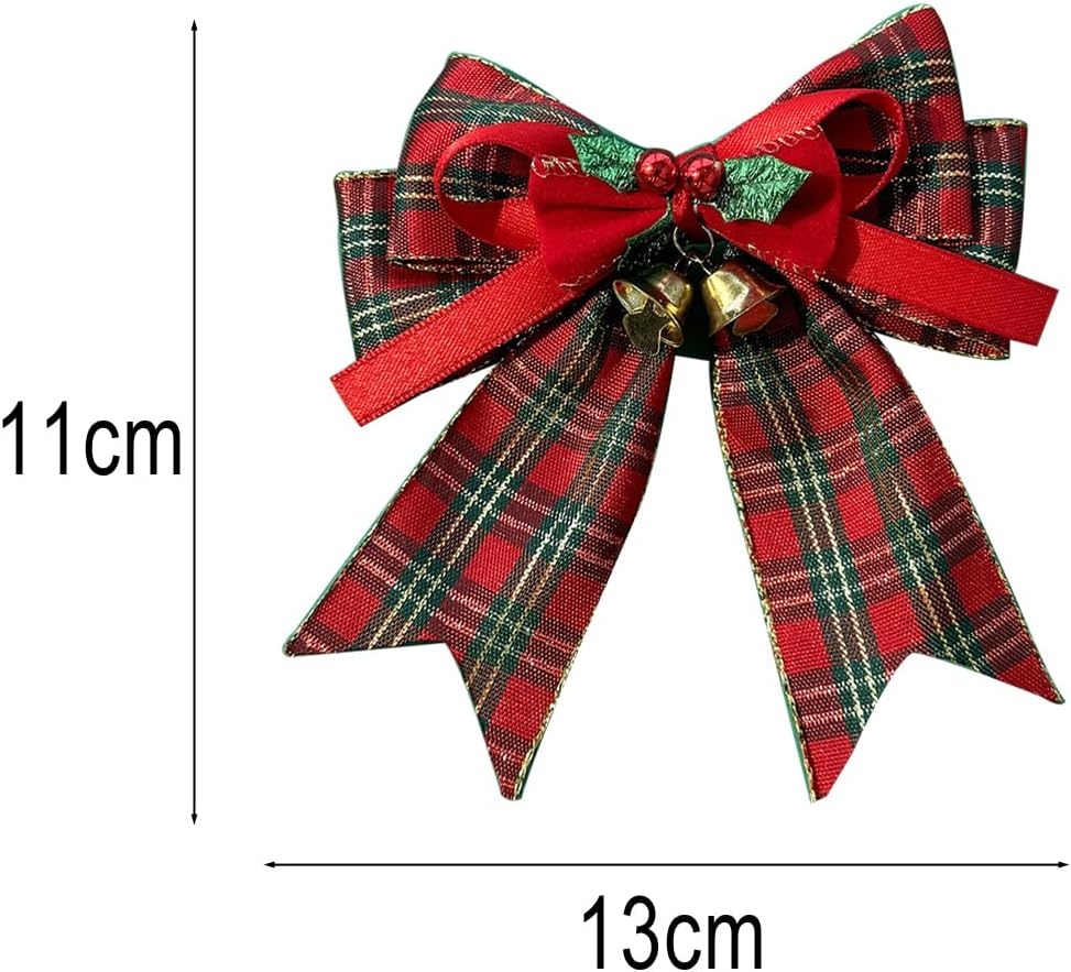 2 Pcs Christmas Large Hair Claw Clips for Women Big Bows Clips for Thick Long Hair Bowknot Accessories (Red-Styleb) - Red-Stylea image number 4