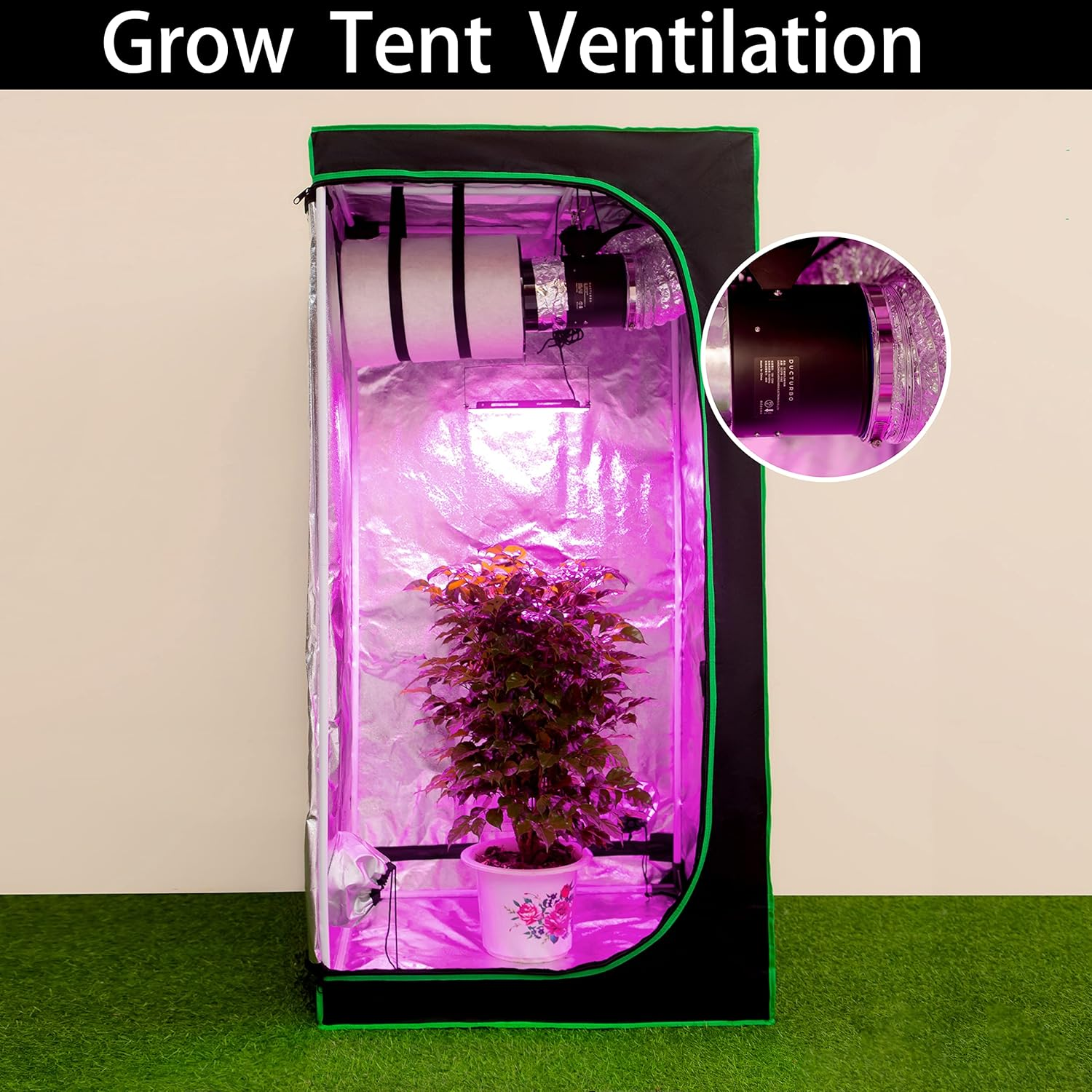 6 Inch Inline Duct Fans, 350 CFM Ventilation Exhaust Fan Ideal for Indoor Heating Cooling Transfer or Grow Tents Air Boosting, with Variable Speed Controller image number 4