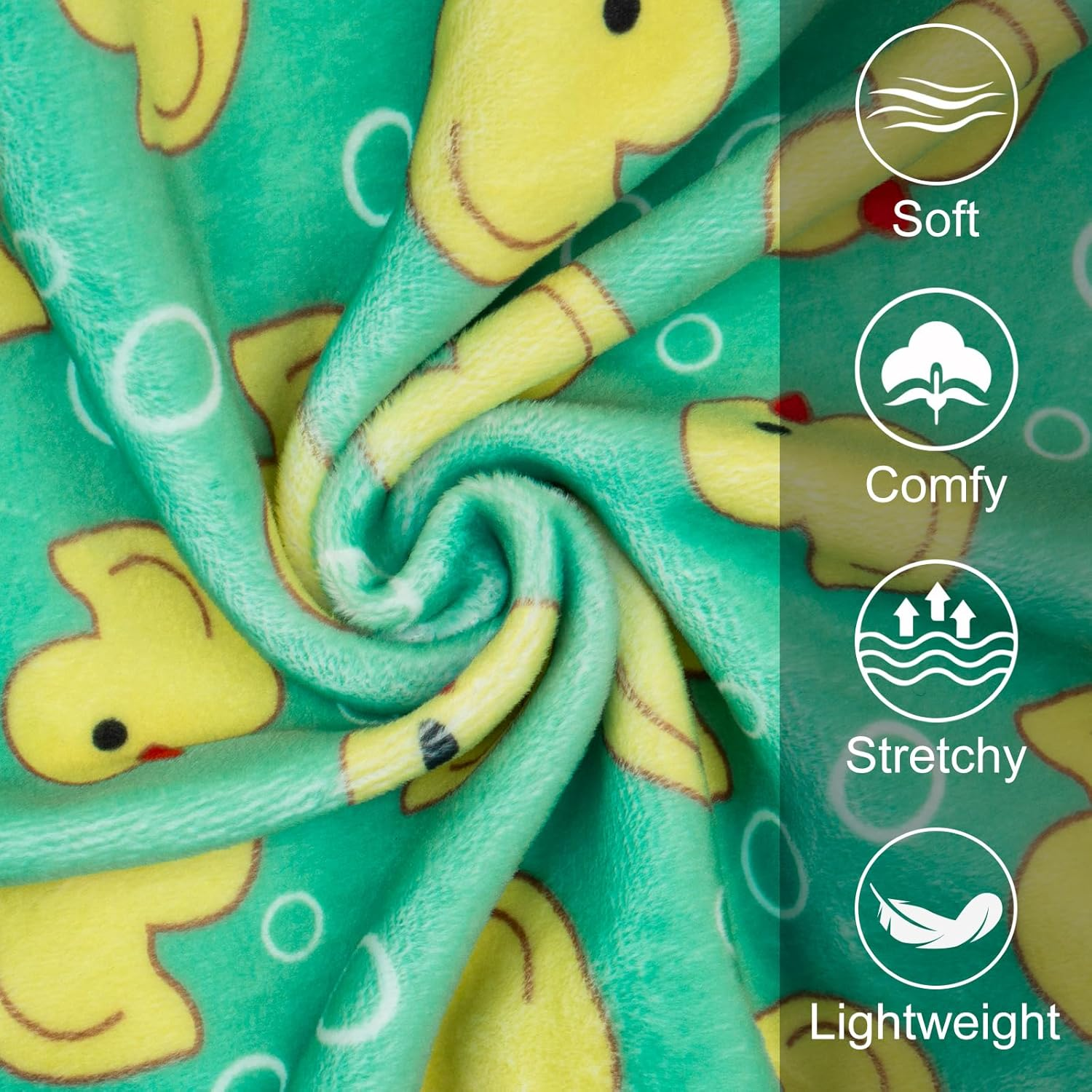 KYEESE Dog Pajamas Velvet Dog Pajamas Medium Sized Dogs Soft Dogs Clothes Pjs with Yellow Ducks Pattern Stretchy Pet Jammies Coat Comfy Pet Onesie Costume, 2X-Large image number 2