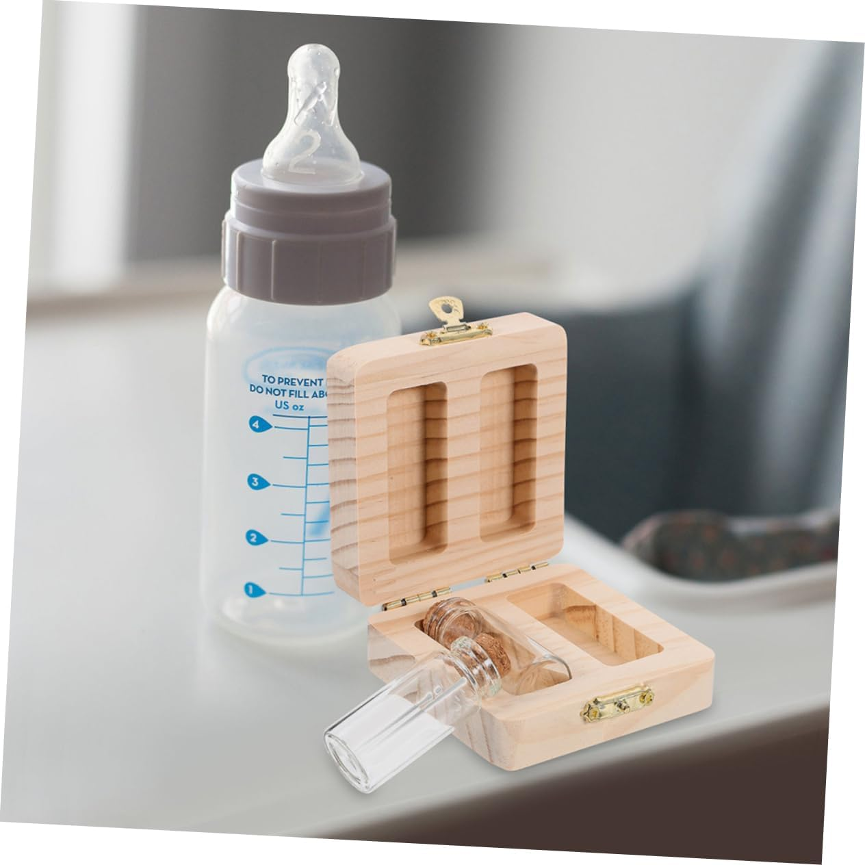 Boy Girl Fetal Hair Case Keepsake Storage Box Umbilical Cord Keepsake for Newborn Gifts image number 4