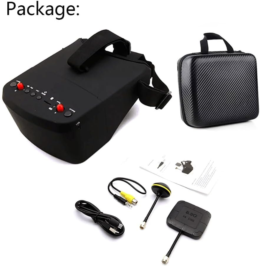 Sologood EV800D FPV Goggles with DVR 5.8G 40CH 5 Inch 800X480 Diversity Video Headset Built in 3.7V 2000Mah Battery image number 2