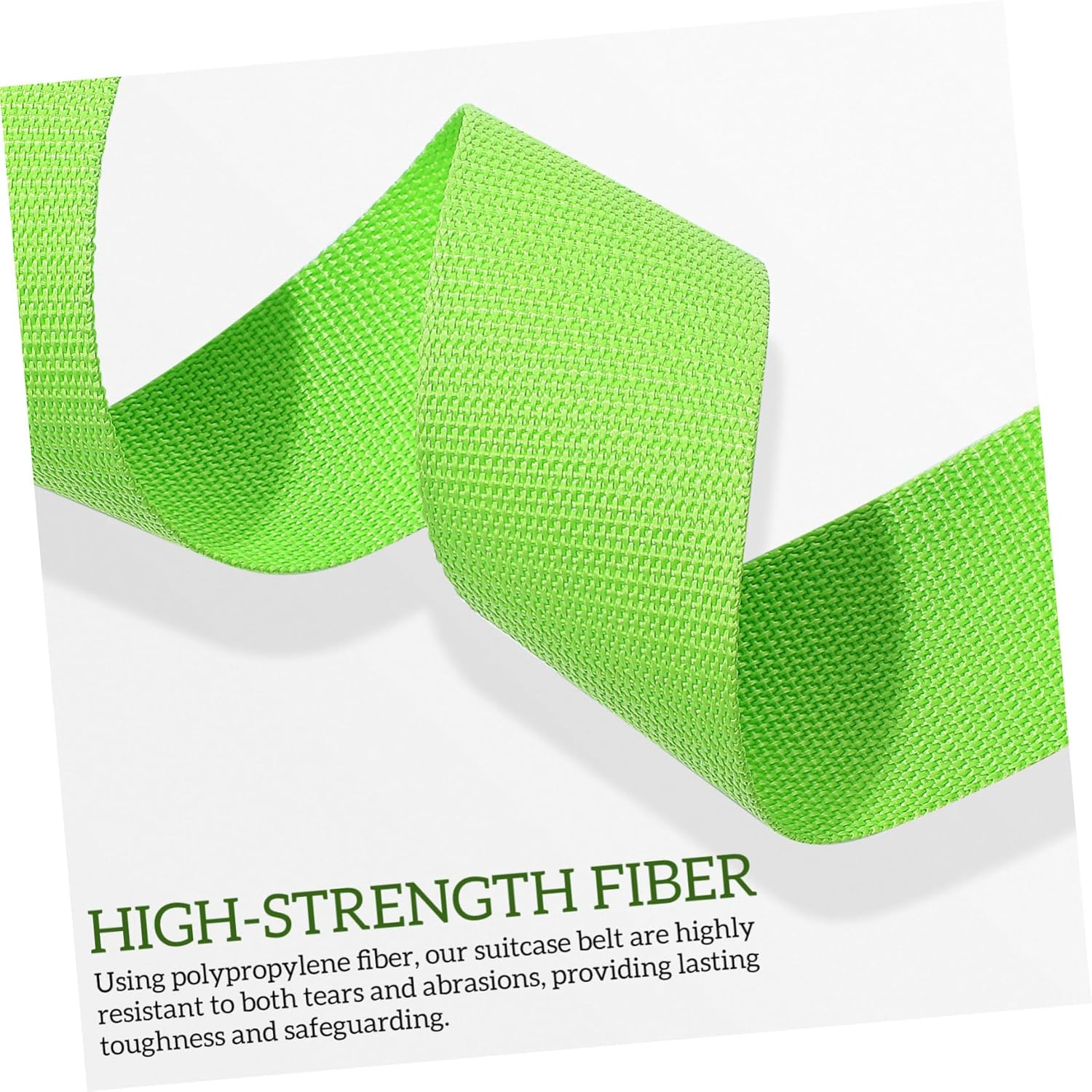 MINAOLULUS 4Pcs Adjustable Fluorescent Green Luggage Straps with High Strength Tear Resistant Suitcase Wraps for Secure Travel Visible to Prevent Accidental Opening