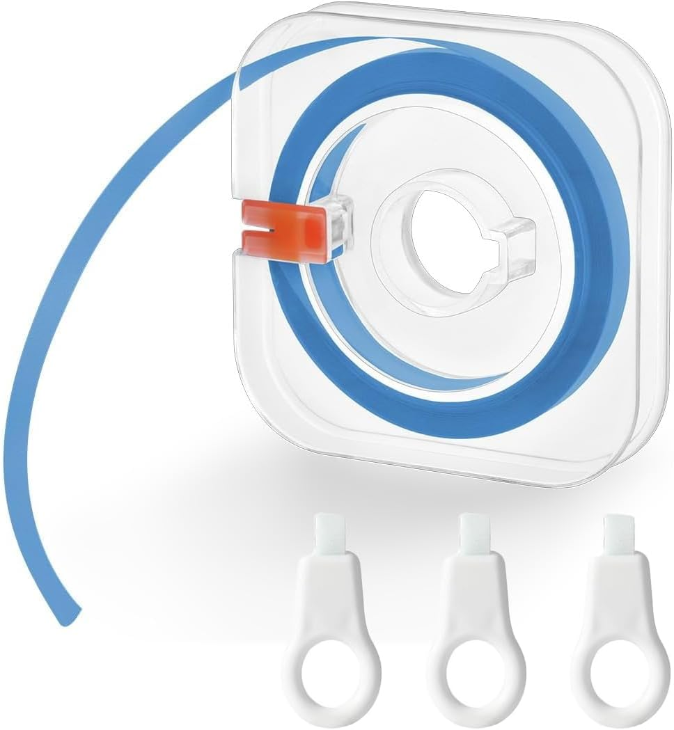 Tomedeks Dental Polishing Strips,1Pcs 30&Mu;m 6M/Roll Dental Abrasive Strip+ 3Cleaning Sponge,Resin Teeth Whitening Strips,Portable Teeth Polish,Tooth Polish Grinding Strip,Tooth Sandpaper(Blue-Medium) image number 1