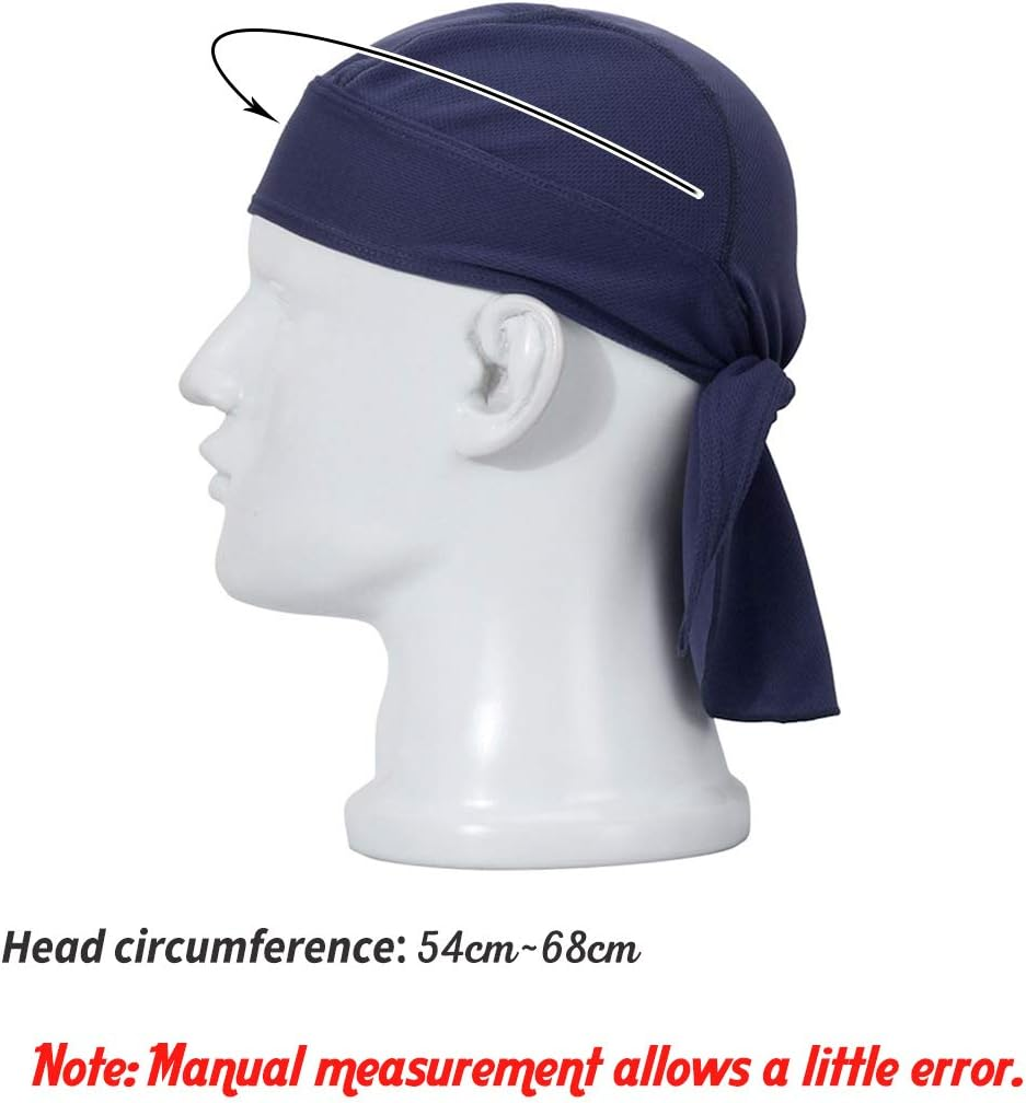 KXF Do Rag Cycling Skull Cap Sweat Wicking Pirate Motorcycle Head Bandana Wrap Cooling Helmet Liner for Women & Men - Purple image number 4