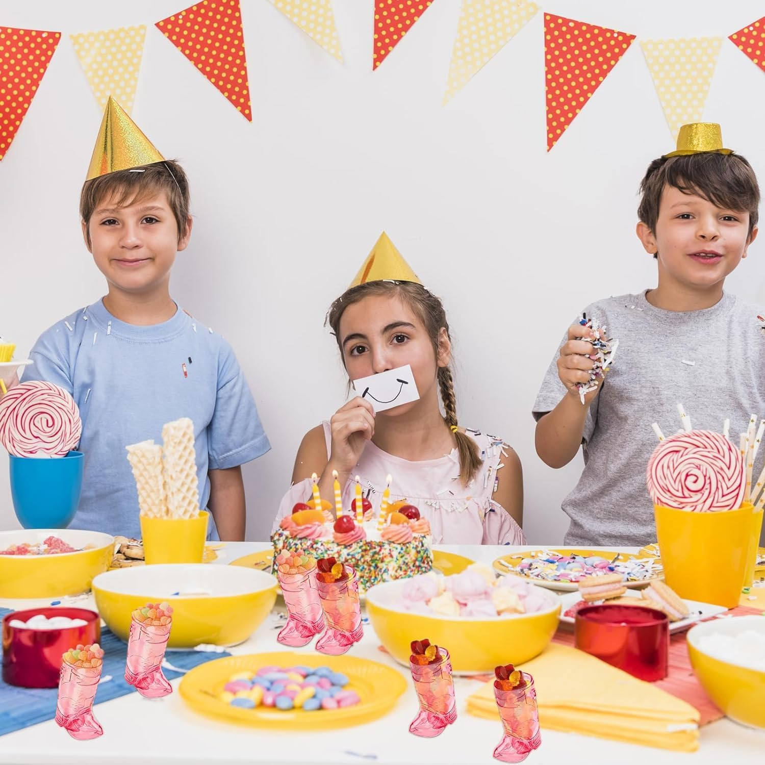 Homiliky 6Pcs Mini Cute Cowboy Boot Shot Glasses, 1Oz Plastic Western Cowboy Mini Beer Mugs, Reusable Cowboy Boot Cups, for Cowboy Bachelorette Theme Party Supplies Wedding Decorations image number 3