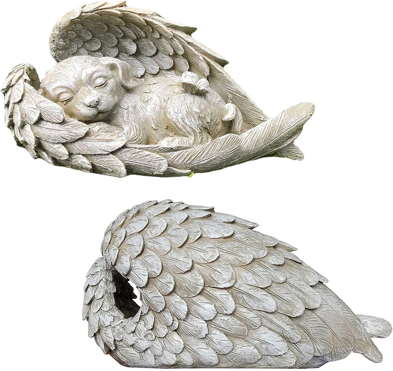 Dog Angel Pet Memorial Gravestone Dog Personalised Memorial Plaque for Grave Tombstone Cat for Outdoor Keepsake Dog Pet Memorial Grave Decoration Angel Dog Angel Cat Memorial Statue Remembered image number 5