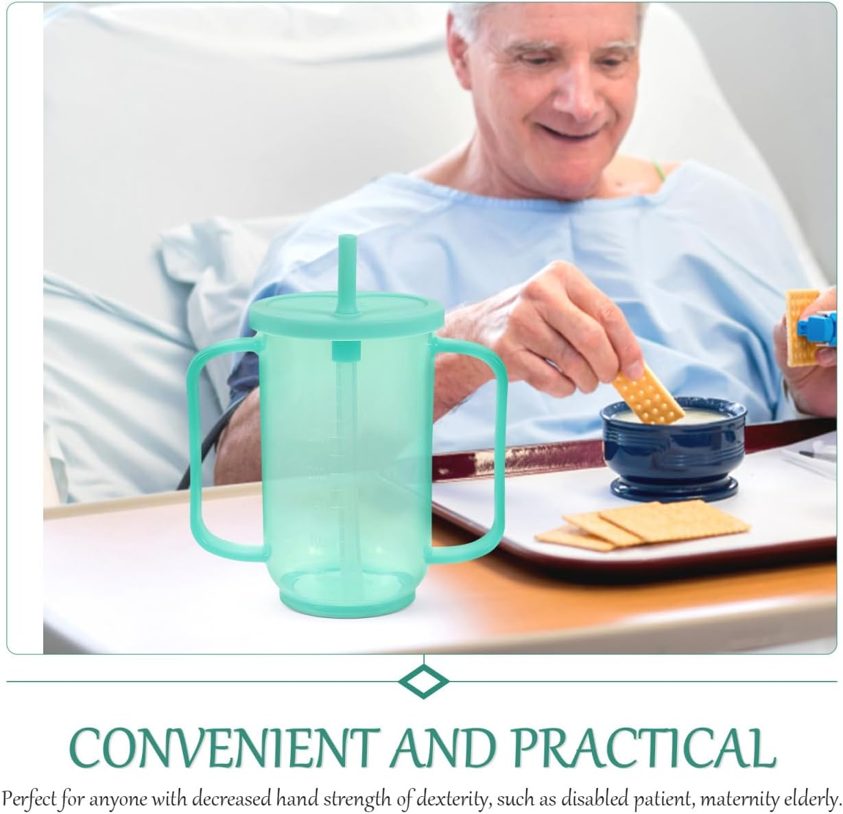 Unbreakable Drinking Cup Pill Cup Beverage Cup Mobility Cup Disabled Regulating Handicapped Feeding Cup Elderly Drinking Cup Spillproof Nosey Cup Upkout Elderly Easy to Clean Reusable Water Cup image number 1