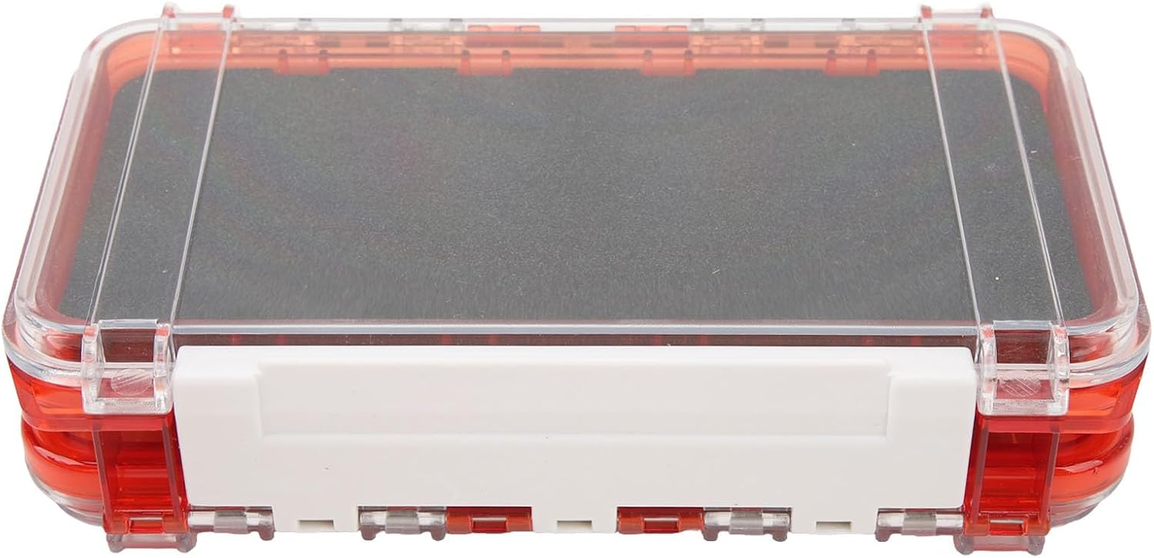 Fish Tackle Storage Box, Multi Compartment Portable PP Fishing Tackle Trays for River Fishing (Red)