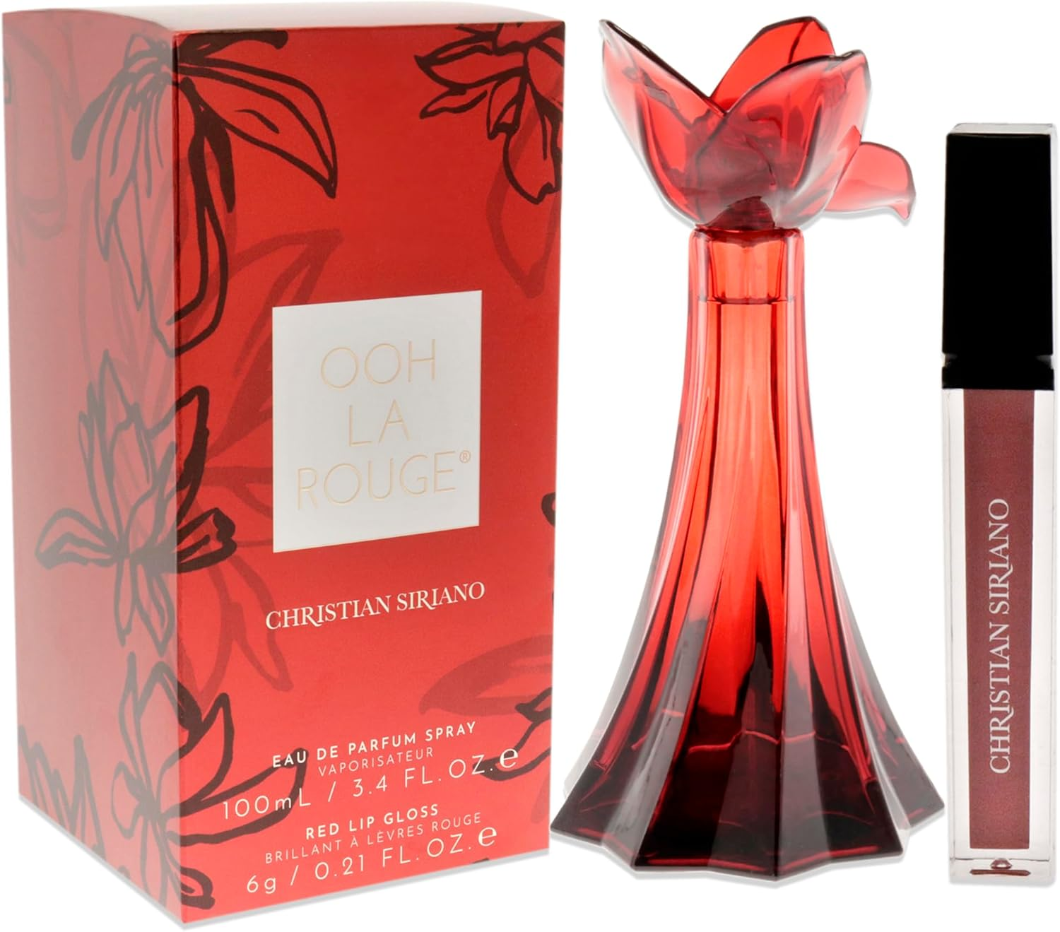 Ooh La Rouge by Christian Siriano for Women - 2 Pc Gift Set 3.4 Oz EDP Spray, 0.21Oz Red Lip Gloss image number 2