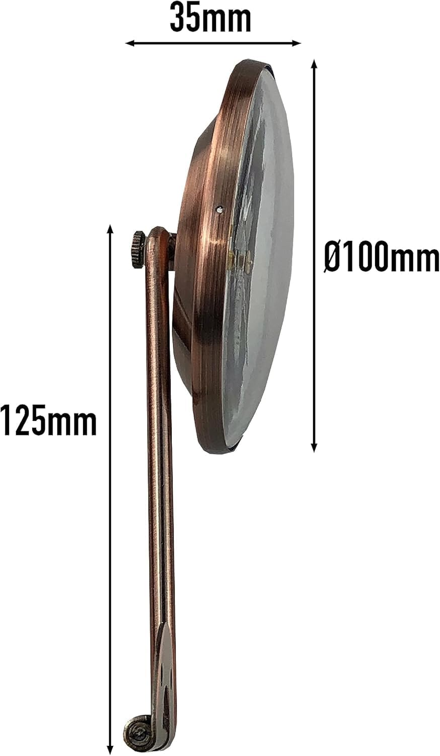 Brass Outdoor Thermometer Hygrometer with Stylish Dial Design - Garden Thermometer Suitable for outside Temperature and Humidity Meter Gauge Wall Greenhouse Garage Swinging Arm for Easy Positioning image number 2