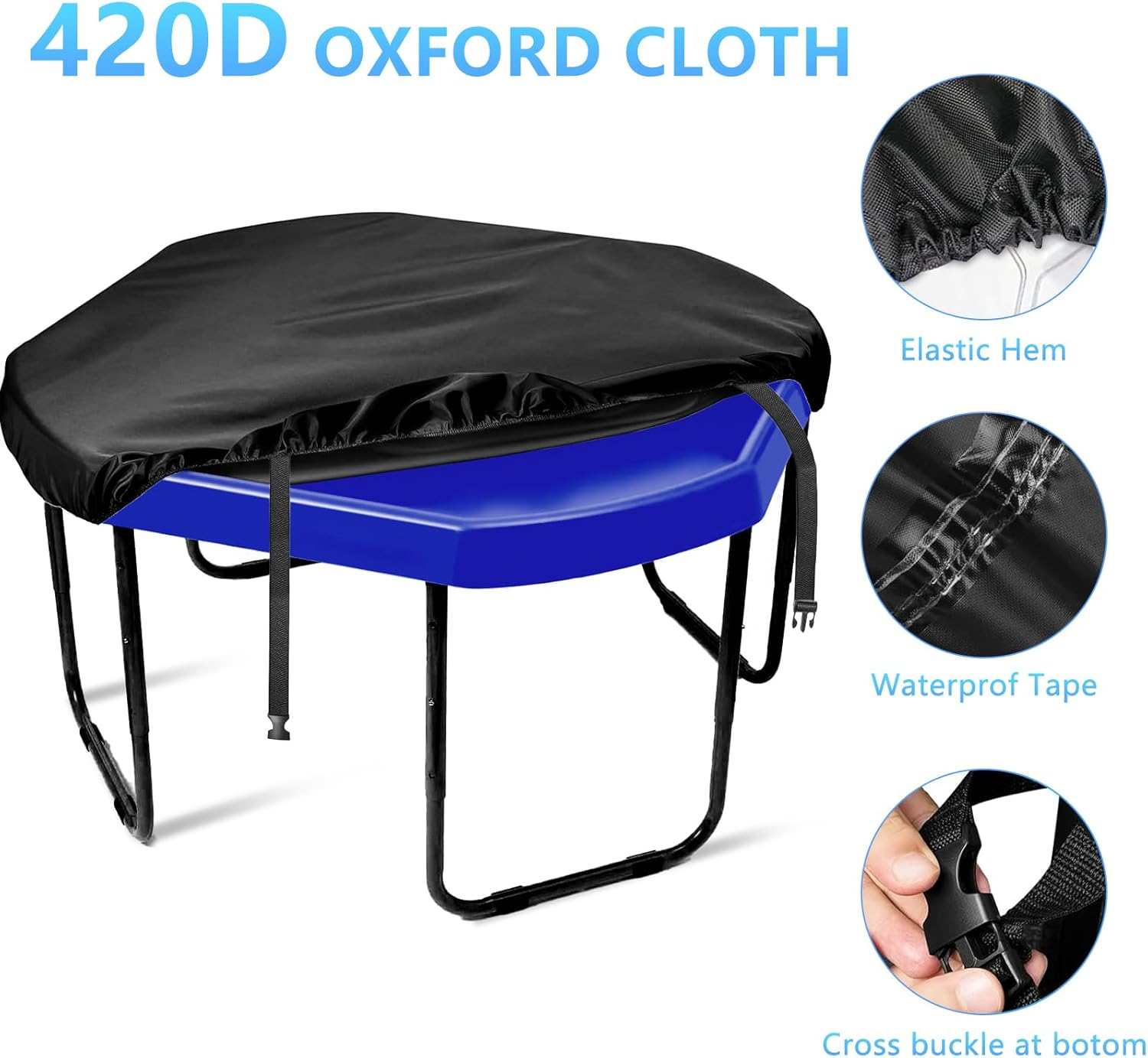 Kovshuiwe Universal Tuff Tray Cover 100X100X10Cm - Black - Waterproof - Lightweight - anti Mould Resistant - Universal Fit to Any Tuff Tray Size image number 3