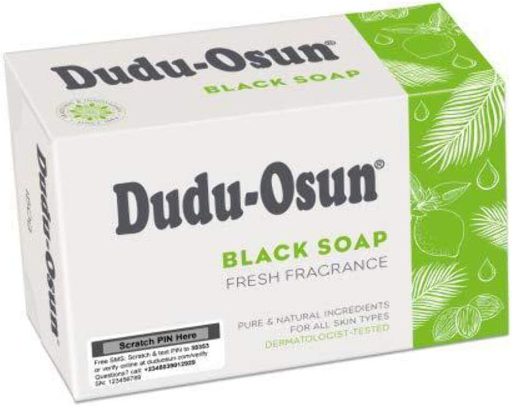 DUDU OSUN Black Soap 150 G African Soap Shea Moisture Noir Honey Cocoa Aloe