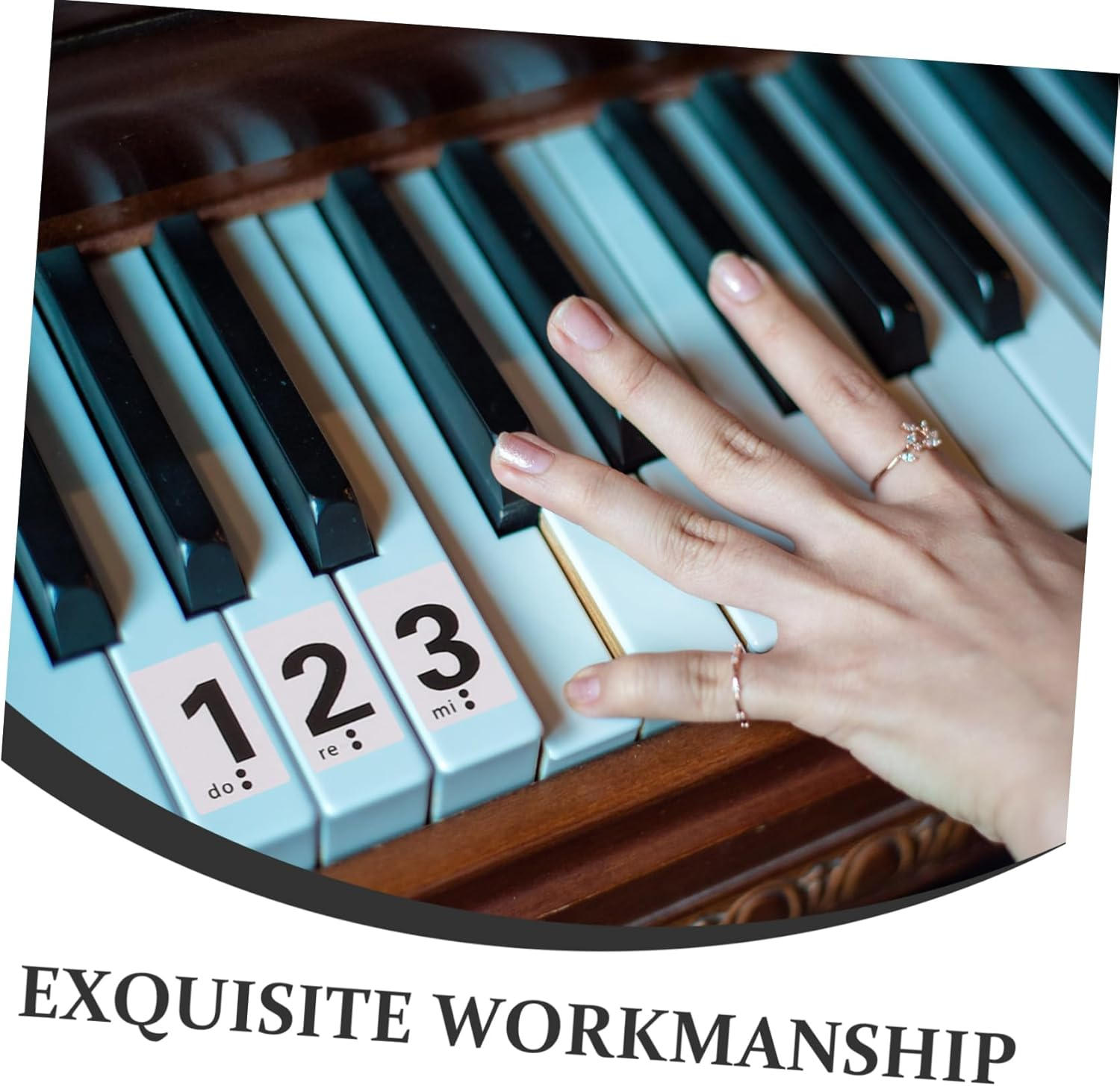TOPPERFUN Piano Number Stickers for Keys Removable Decals for Easy Learning for Beginners Fits Electronic Keyboards and Pianos Convenient Teaching Tool image number 6