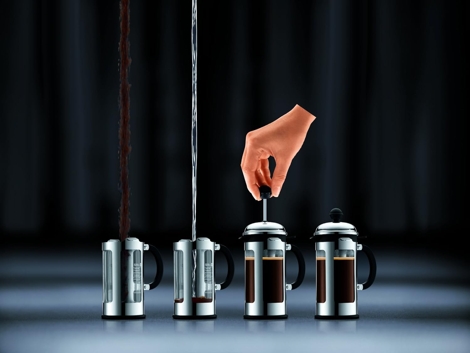 BODUM Coffee Maker French Press, Chrome, 11170-16 12 Oz. image number 5