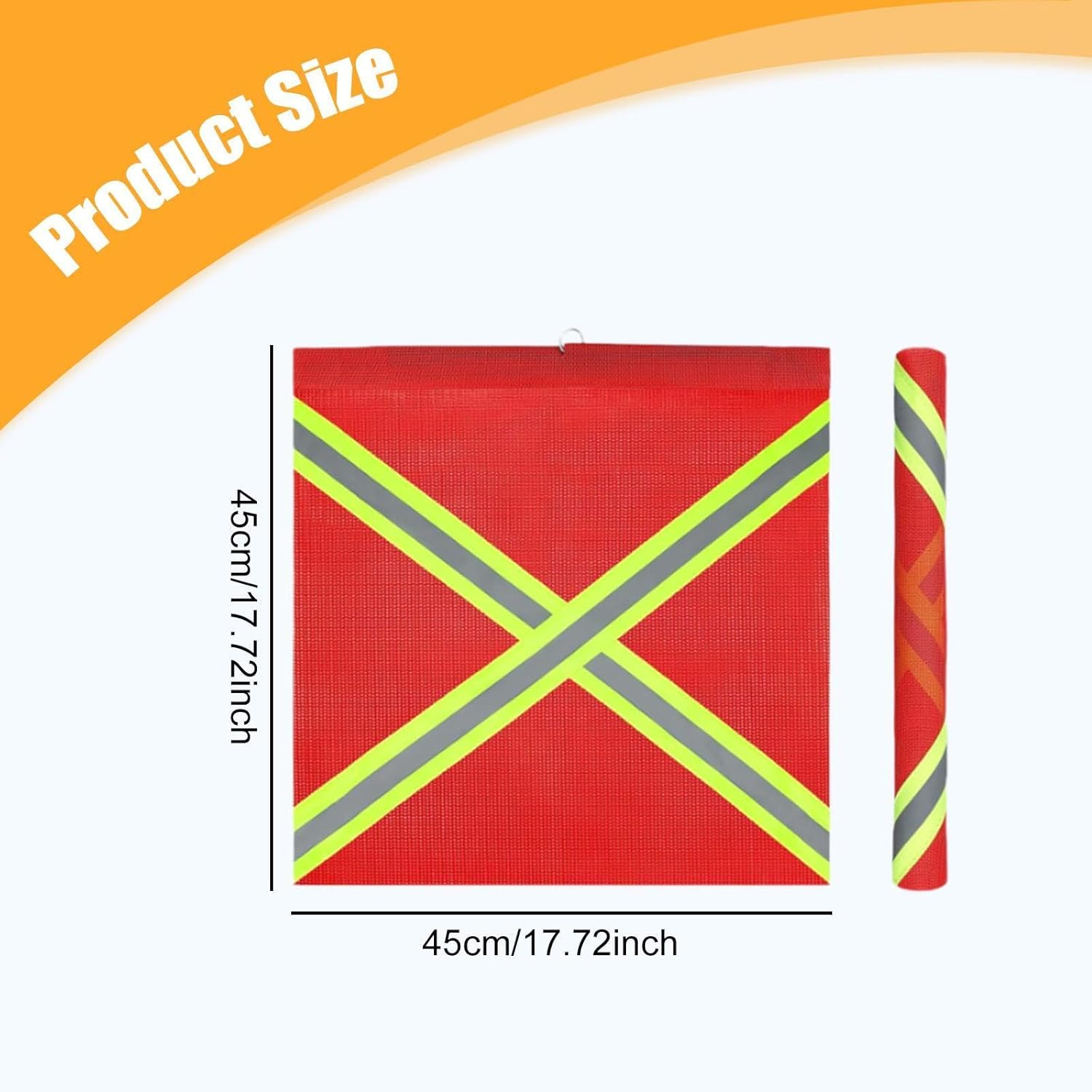 Frediuo 6 Pieces Truck Security Flags Warning Signs, Easy to Install, Mesh High Visibility Tow Flags Weatherproof for Kayak Boat image number 4