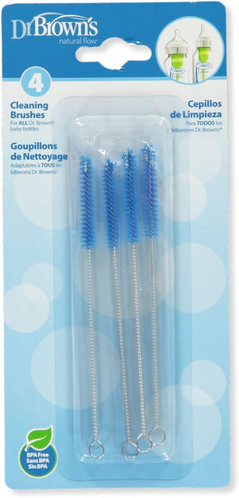 Dr. Brown'S Natural Flow Cleaning Brush- Assorted Color(4-Count/Single Pack)