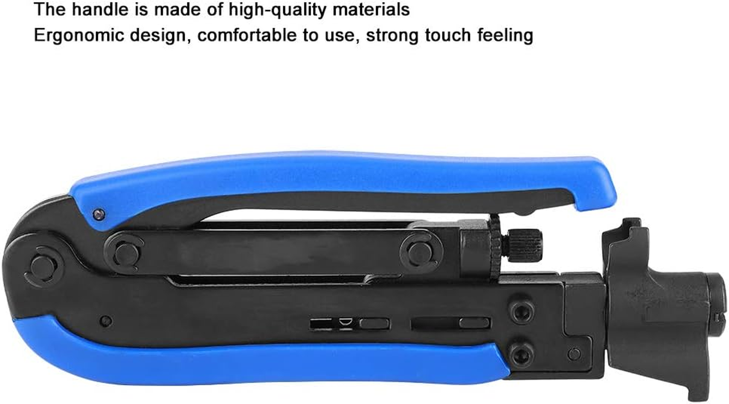 Coaxial Crimper Pliers Steel Network Cable Compression Crimping Tool for Home Office image number 4