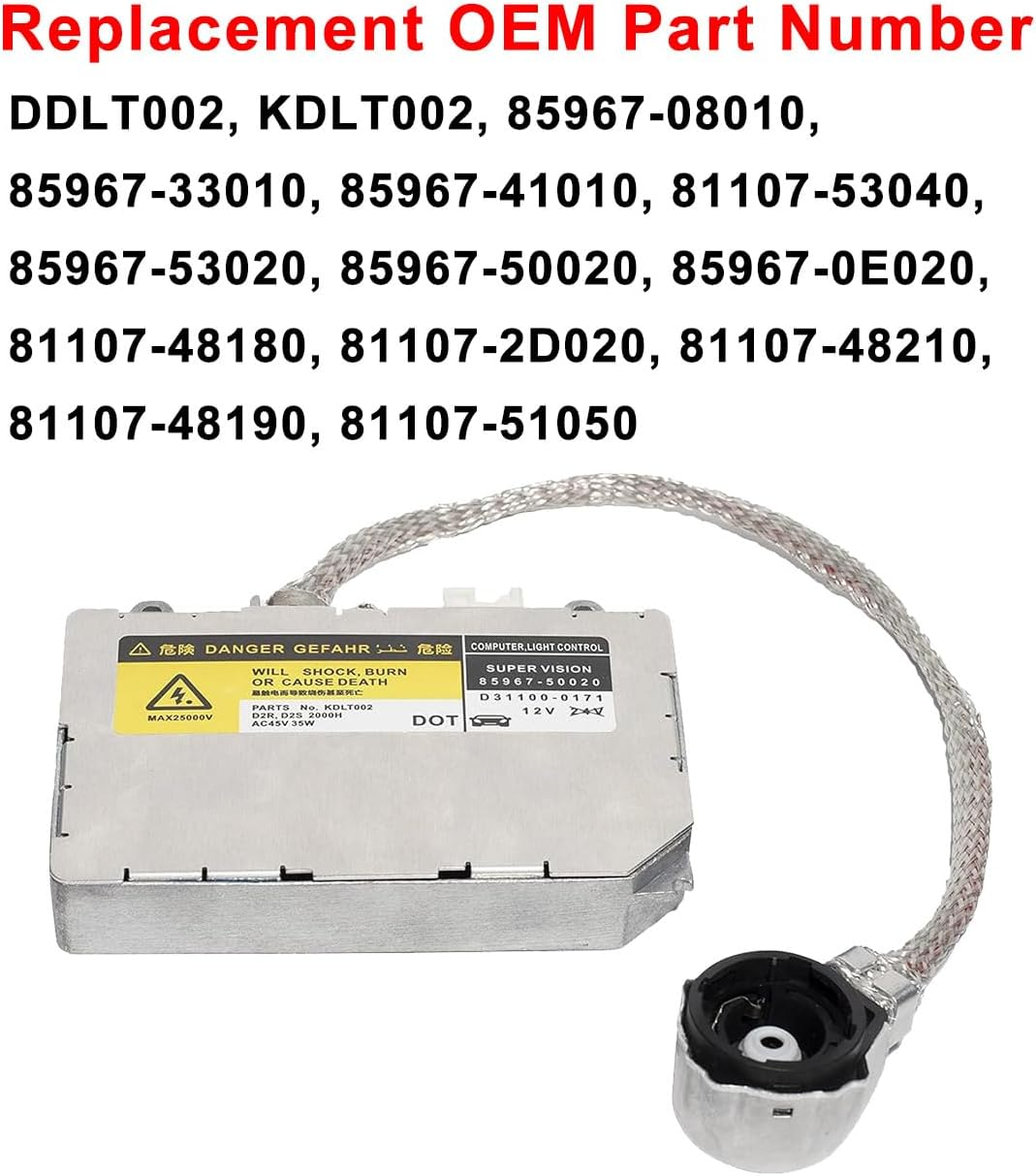 RUNEWAX Xenon HID Headlight Ballast for Lexus IS300 ES300 ES330 LS430 SC430 RX300 RX330 RX350 RX400 Replacement OE KDLT002 DDLT002 85967-08010 85967-33010 85967-41010 81107-53040 85967-53020 image number 3