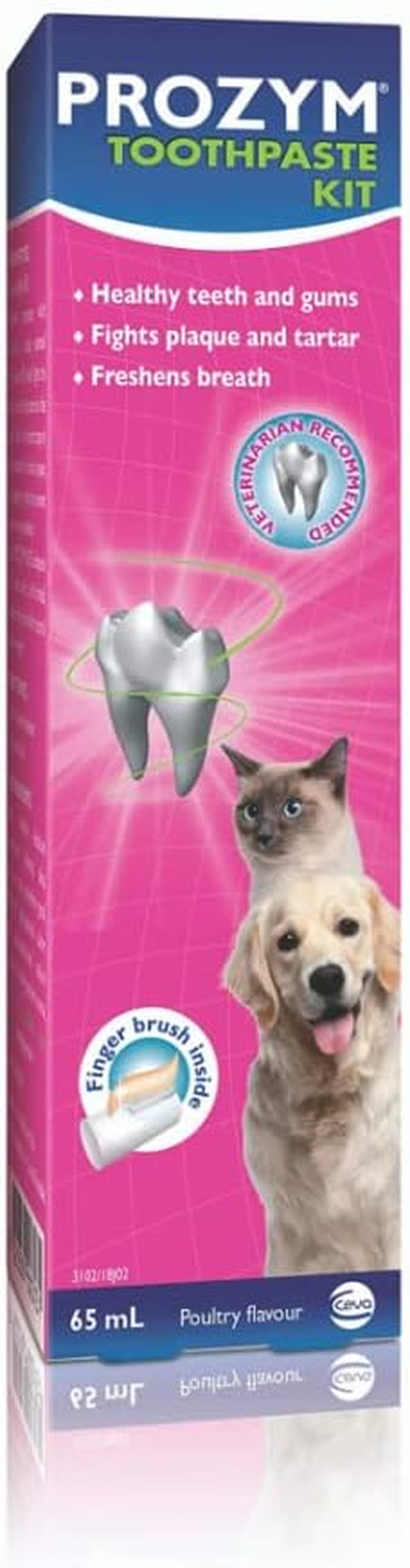 Ceva Prozym Dental Care Toothpaste Kit for Dogs & Cats &ndash; Poultry Flavour, 65Ml image number 1