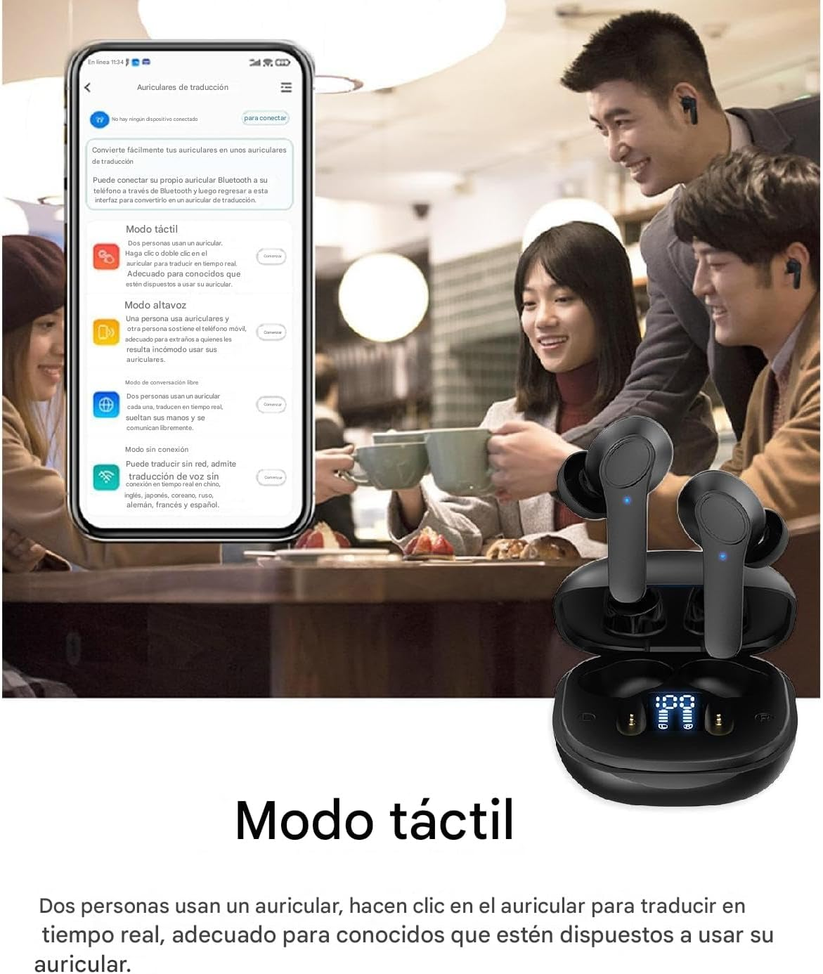 Headphones Language Translator - 144 Languages 70 Dialects Multilingual Translation | Headphones Interpretation Real Time for Travel Meetings Conferences Tourism - School Education Tourism image number 5