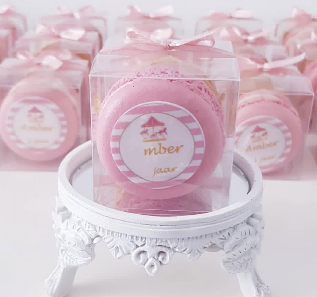 Romanticbaking 100 Pack Bulk 2X2X2 Inch Clear Gift Boxes Macaron Boxes Small Chocolate Bomb Boxes Birthday Wedding Party Favor Boxes image number 1