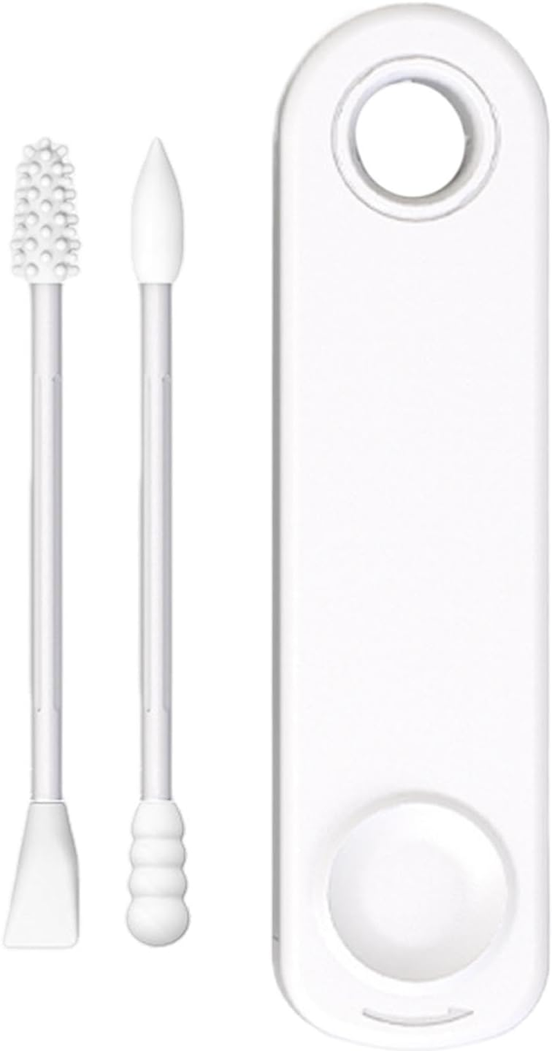 Reusable Ear Swabs - Eco-Friendly Swab, Sustainable Ear Cleaning Buds, Washable Portable Silicone Swab, Sustainable Ear Cleaning Swabs with Travel Case Holder for Makeup Ear Cleaning Beauty image number 3