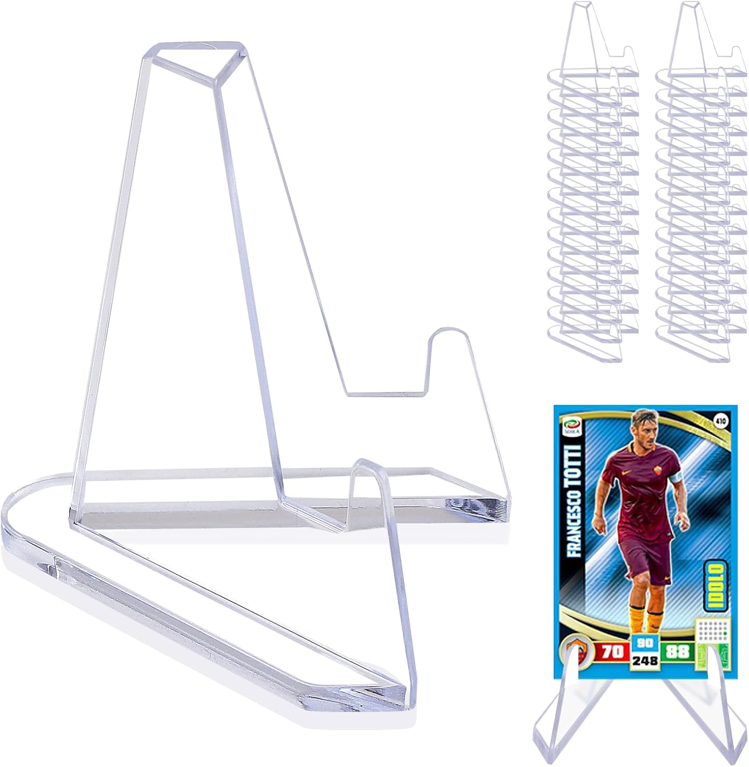 Vivinin 32Packs Card Display Stand, Card Stand, Card Stands for Sports Cards, Trading Card Stand, Acrylic Material, 2.2 Inch Tall image number 3
