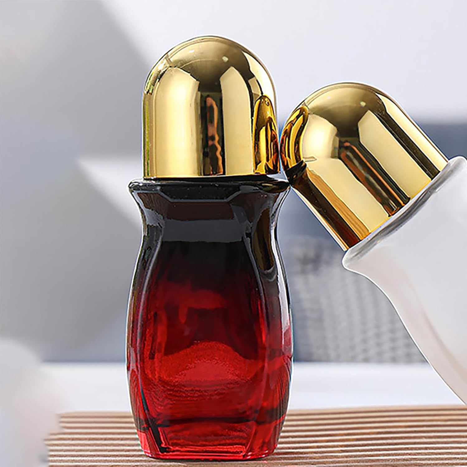 1.7 Oz/50Ml Roll on Bottles Rollerball Bottle Glass Roller Bottles with Plastic Roller Ball Container for Castor Oil Essential Oils image number 5