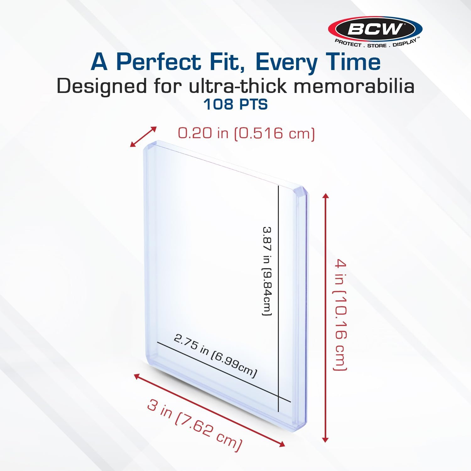 BCW Supplies 108 Pt. Thick Topload Holder (10 Count Pack) - White image number 5