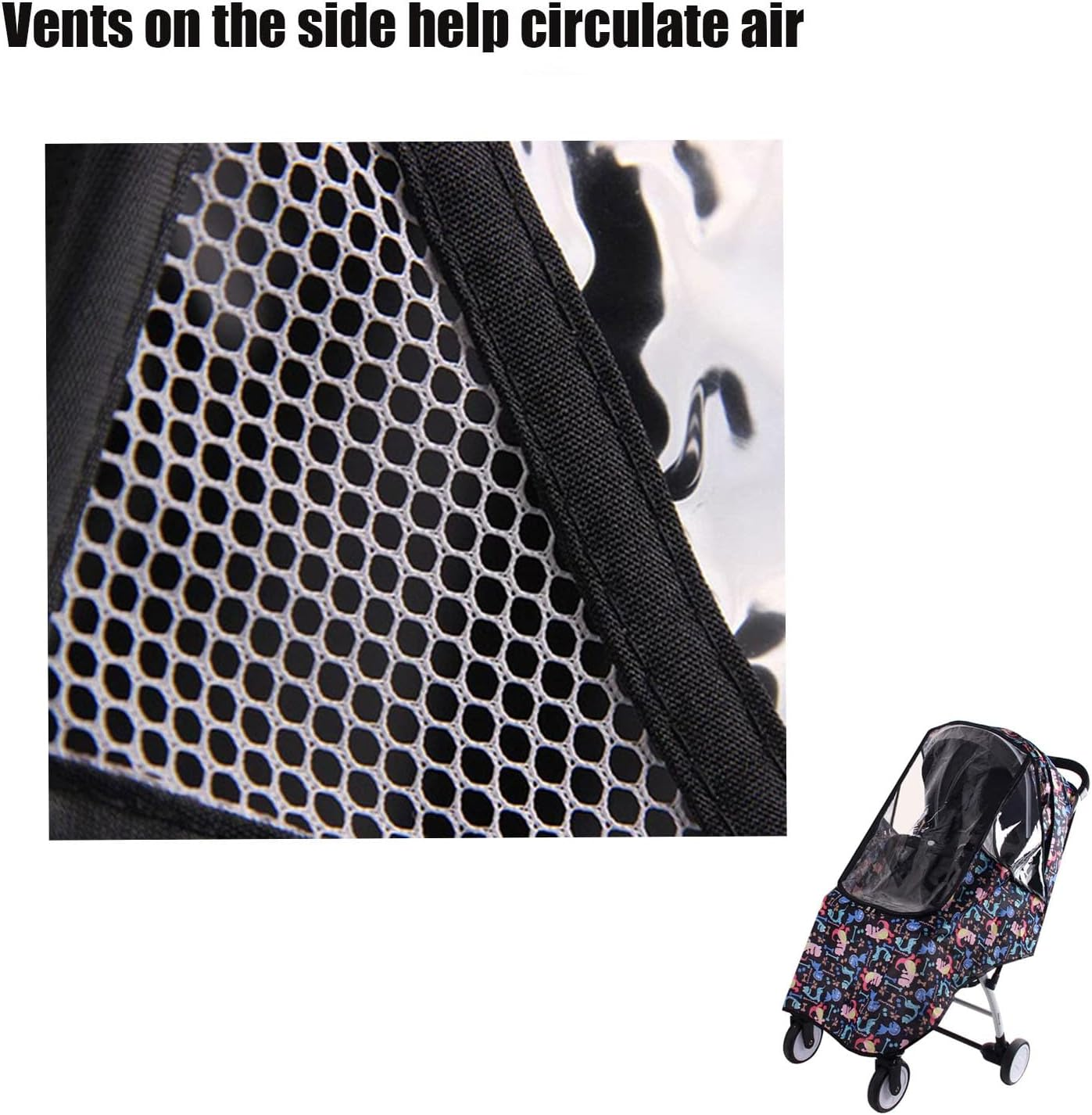 Stroller Raincoat Universal Waterproof Winter Thicken Rain Cover Wind Dust Shield Full Raincoat for Baby Stroller Accessories image number 4