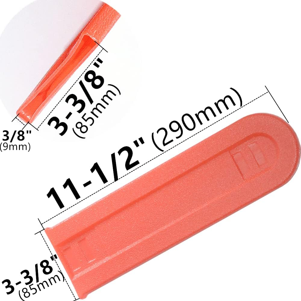 1 Piece 12Inch Red Chainsaw Bar Cover Scabbard Guard Universal Guide Plate for Chainsaw Bar Protective Cover