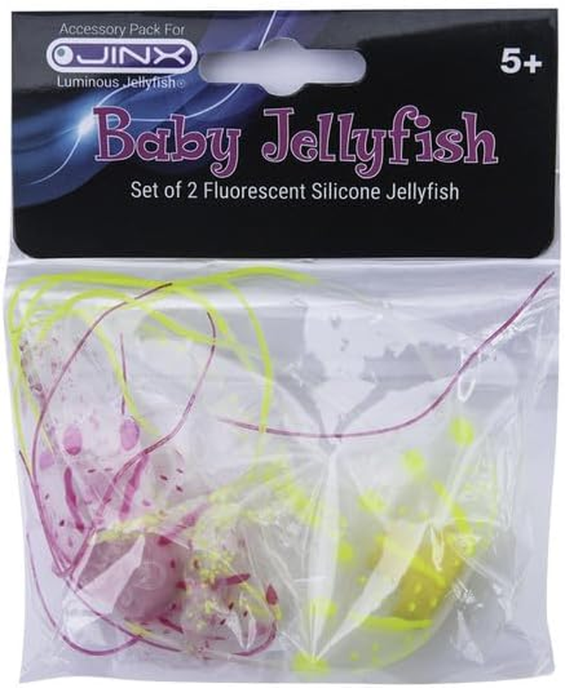 Baby Jellyfish Accessory for JINX Luminous Jellyfish Lamp - Small Silicone Jellyfish - Night Light Enhancer for Mood Lighting (Set of 2) image number 3