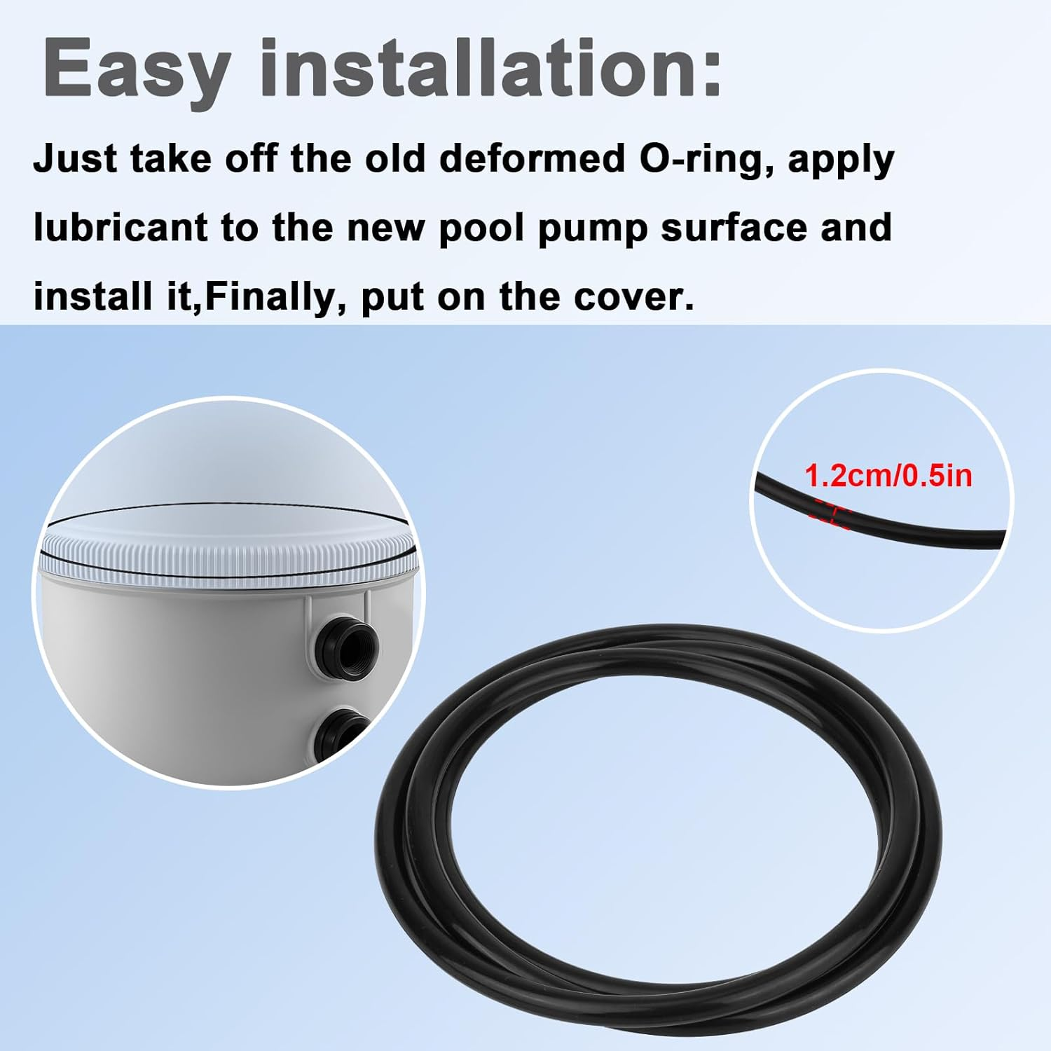 BOXOB 39010200 Pool Filter Tank O-Ring Replacement for Pentair CCP520/420/320 FNSP24/36/48/60 FNS plus Quadd.E60/80/100 Filters & Fiberglass Reinforced Polypropylene Tank Filters image number 4