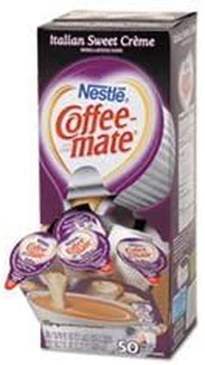 Liquid Coffee Creamer, Italian Sweet Creme, 0.375 Oz Cups, 50/Box, Sold as 1 Box by Coffee-Mate