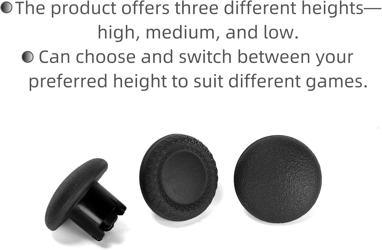 Ruimou 8Pcs Black Silicone Anti-Slip Game Controller Thumb Grip Cap and Base Compatible with Ps4/Compatible with Ps5/Compatible with Xbox X Series Etc