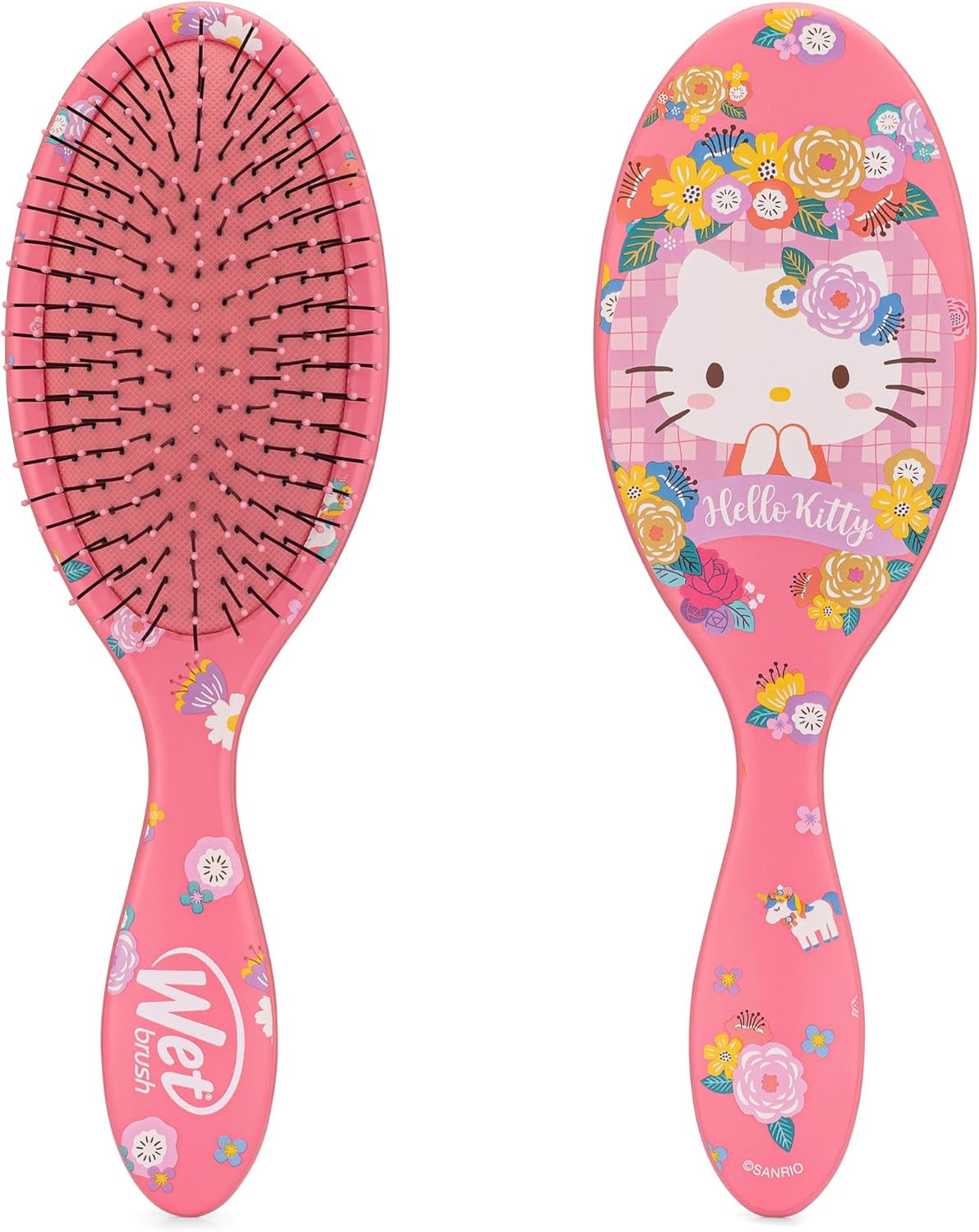 Wetbrush Hello Kitty & Friends - Hello Kitty Original Detangler Hairbrush for Girls & Women, Ages 3+, Pink, Effortlessly Detangles All Hair Types