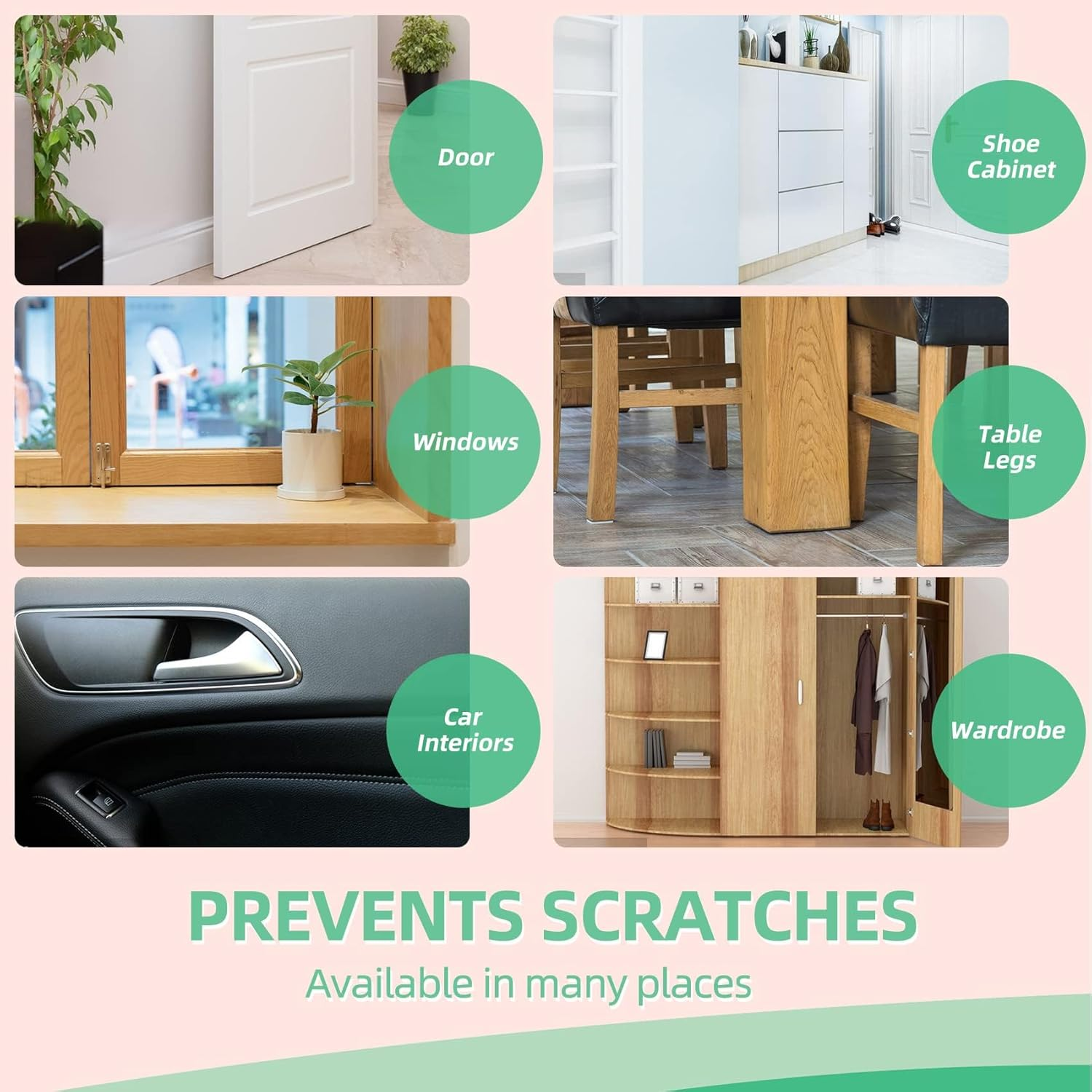 Door Protector from Dog Scratching - Neulsun Cat & Dog Door Protector Scratch Guard, No Residue Furniture & Door Dog Scratch Protector Guard for Dogs, Transparent Pet Door Protector - (500Cm X 30Cm) image number 5