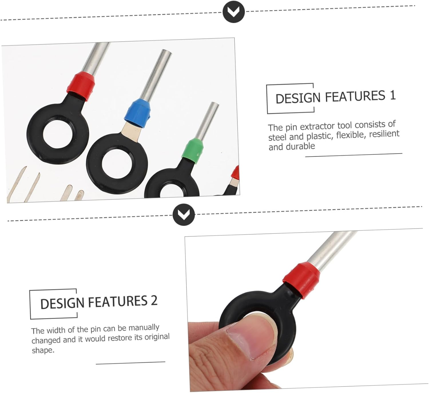 DINHEAROM 73Pcs Automotive Terminal Pin Remover Kit Car Connector Terminal Tool Extractor Puller Repair Remover Lug Crimper Wire Gel Connector image number 2
